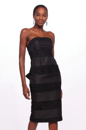 Feminine Vibe Vendome Dress - Black Stripe Vendome Dress - Black Stripe Bold Touch Effortless Layer Wear