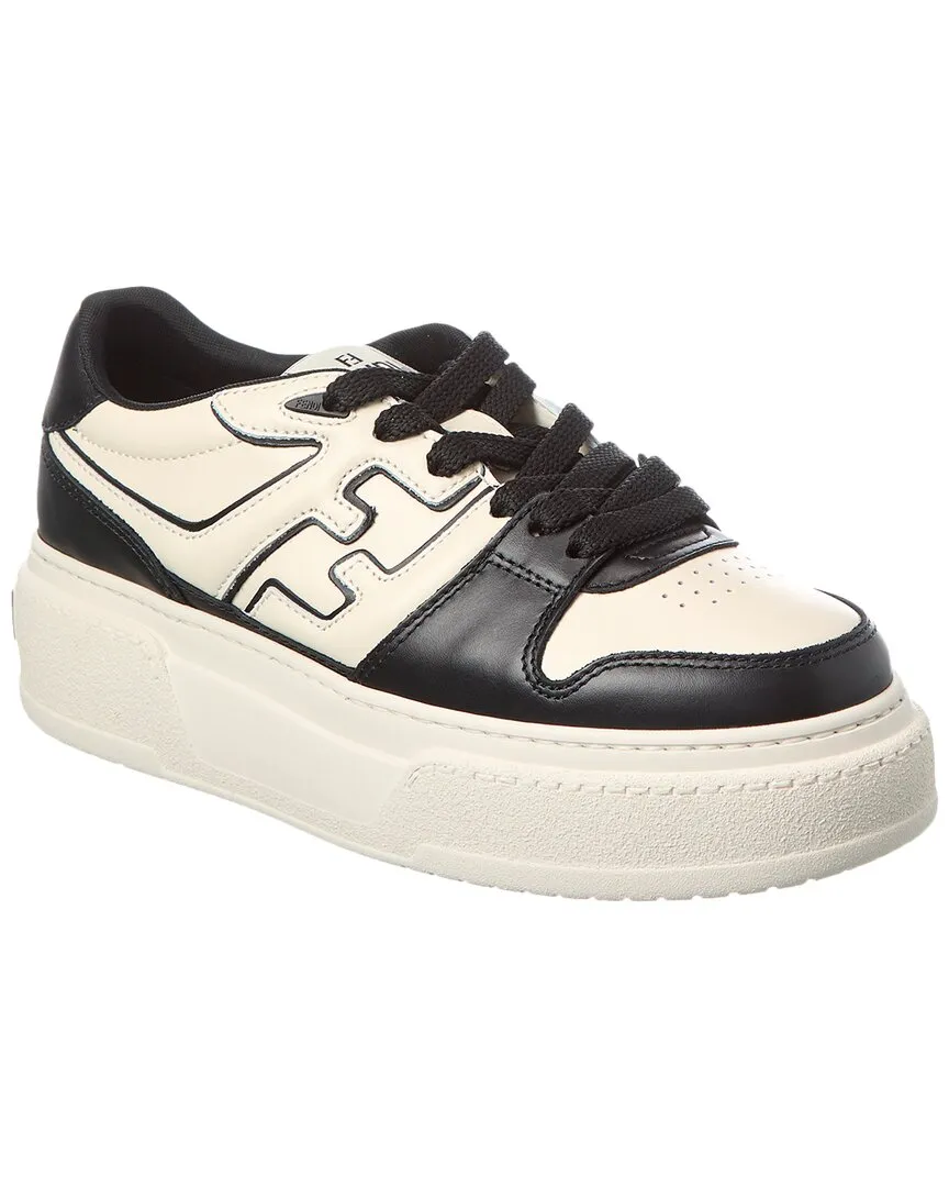 FENDI Match Leather Platform Sneaker