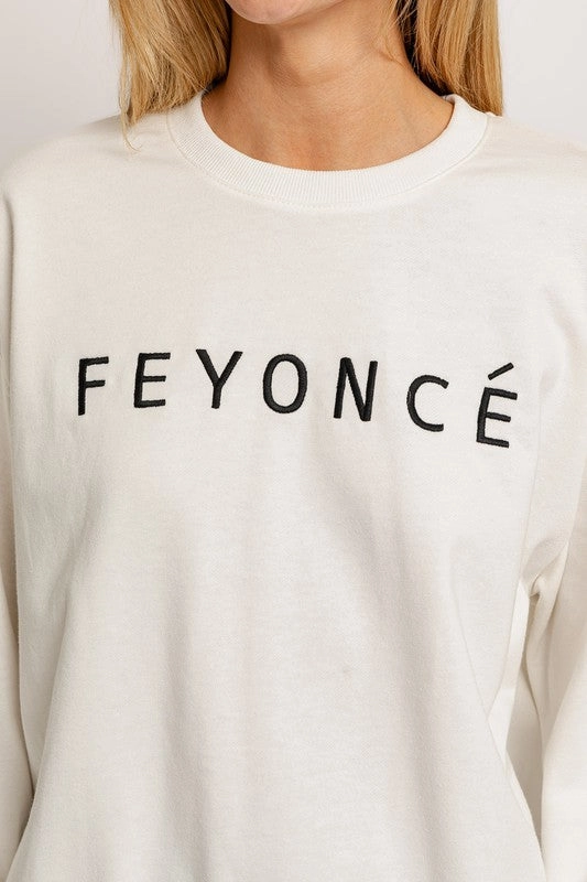 Feyonce Sweatshirt Cozy Piece Machine Washable Design