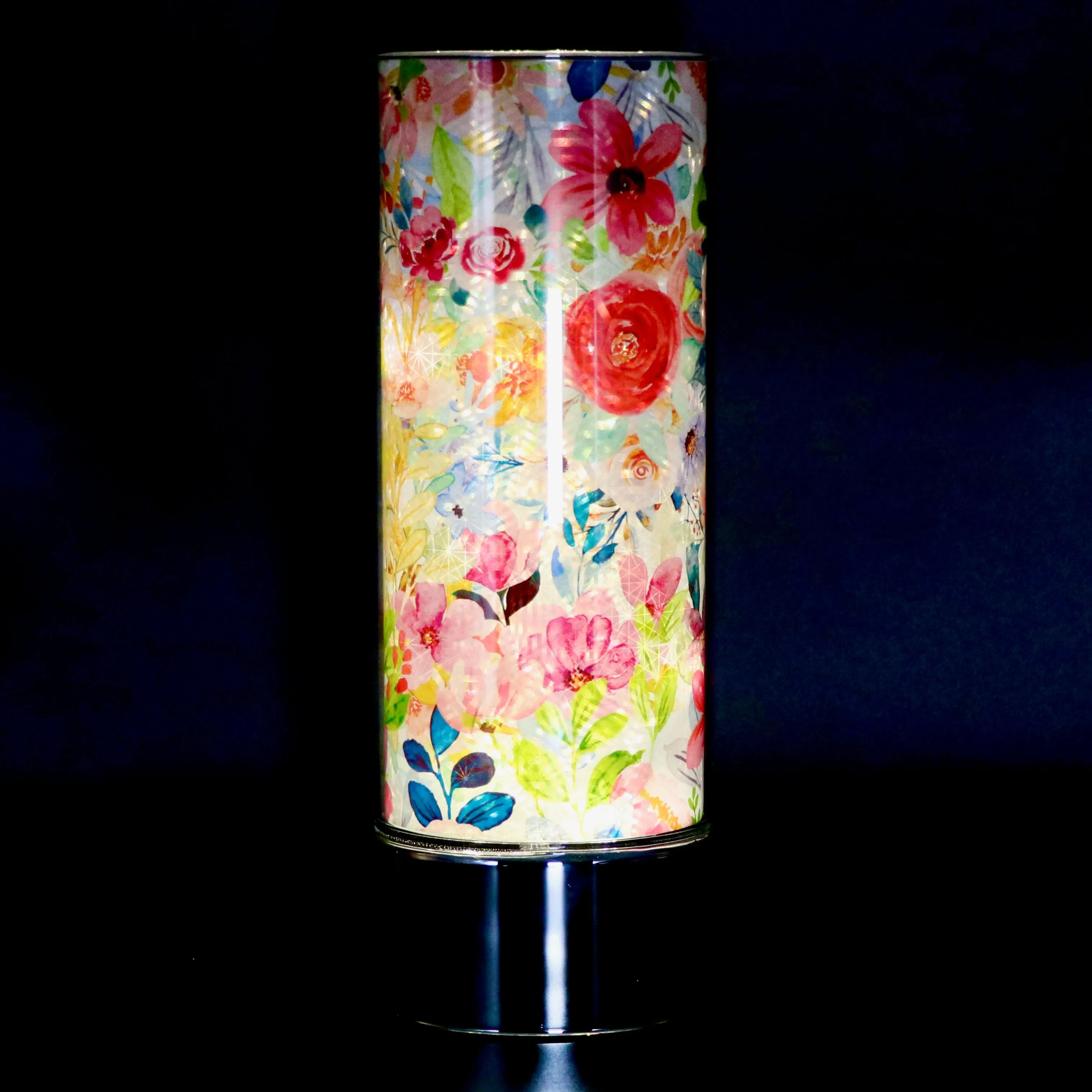 Field of Flowers Bundle- Sparkle Glass™ LED Cylinder with Field of Flowers Insert