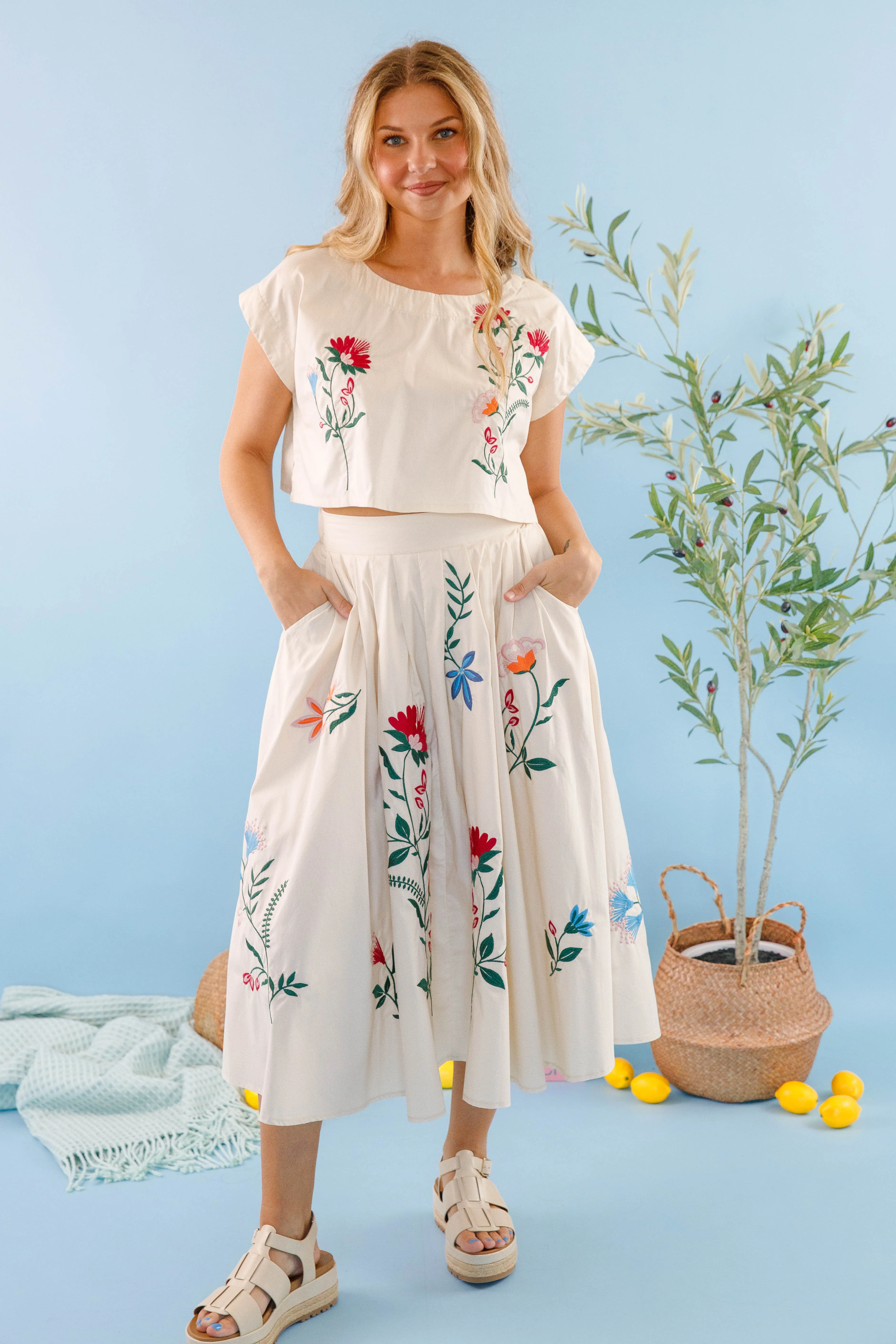 Finding The Good Midi Skirt-Tan Boho chic