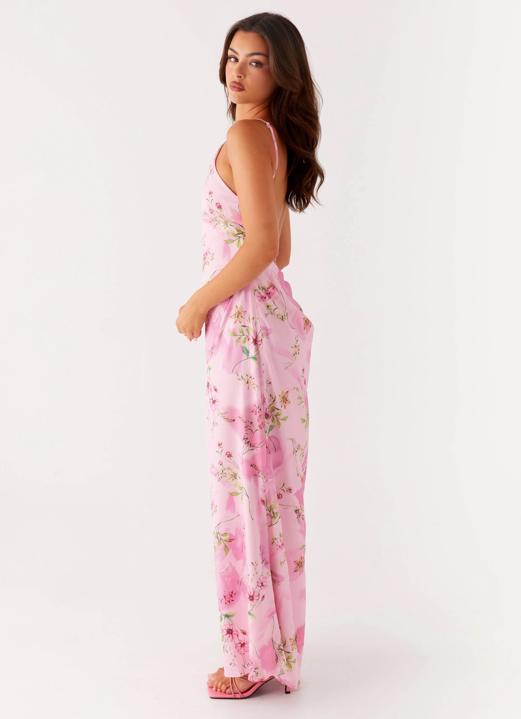 Balanced Light Pascal Maxi Dress - Pink Floral Print
