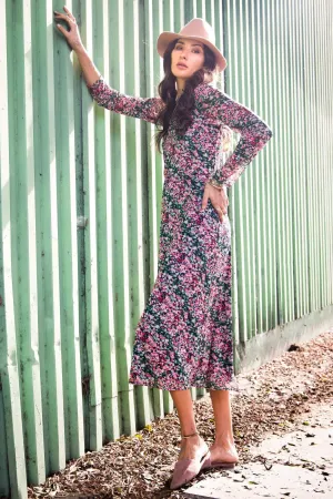 Fiona Maxi Floral Dress Spring Ensemble Fiona Maxi Floral Dress High Hemline Fashion-Forward Fit