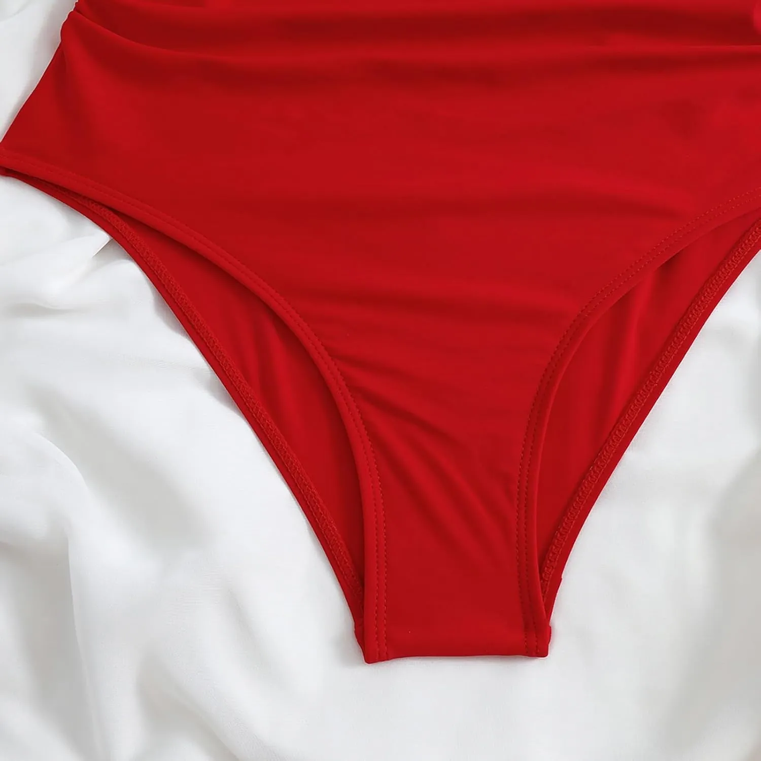 Firzero Tummy Control Swimsuits for Women Sexy Backless One Piece Bathing Suit 2024 Trendy High Waist Halter Monokini