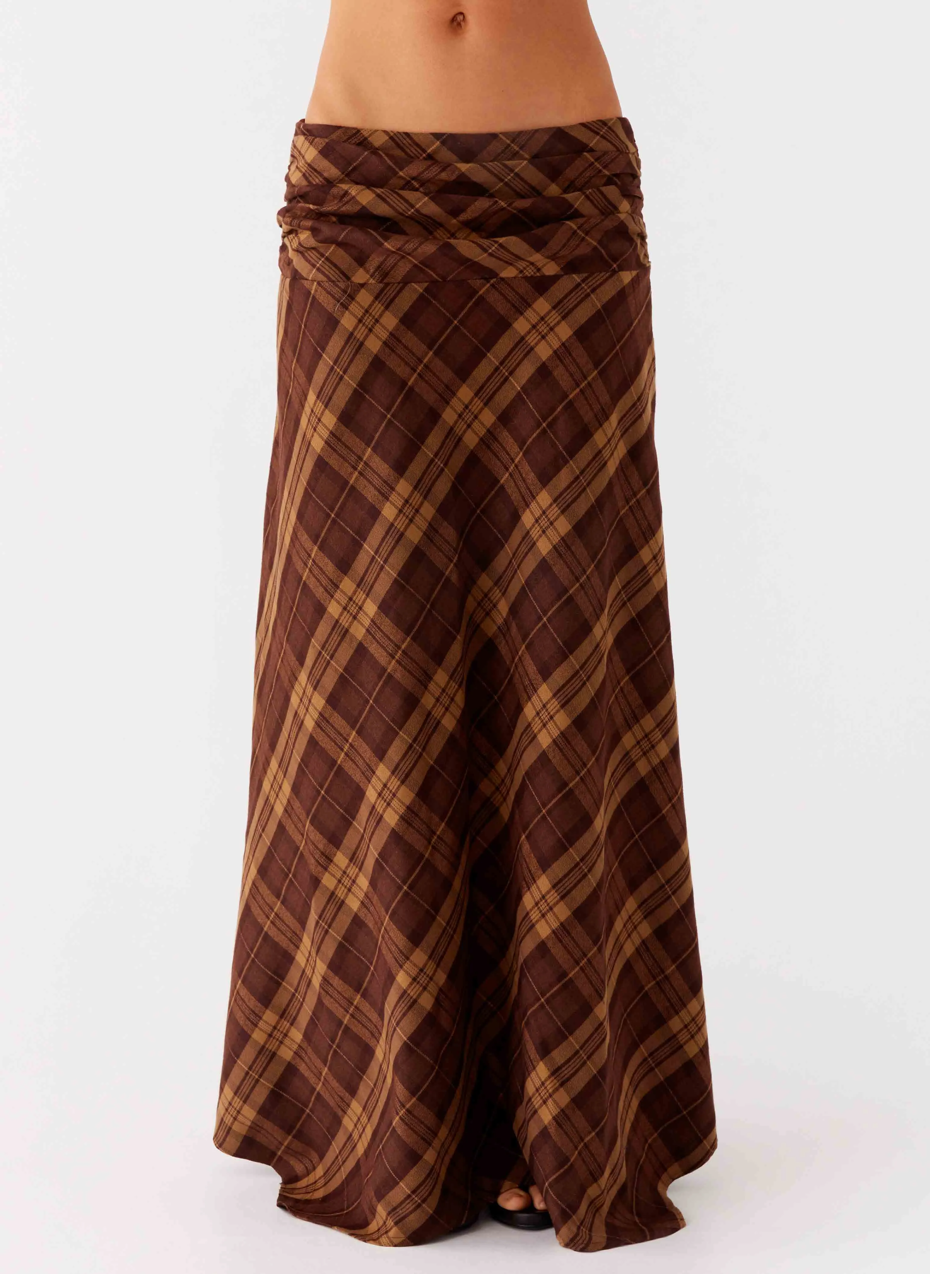 Karolina Maxi Skirt - Plaid Perfect Comfort
