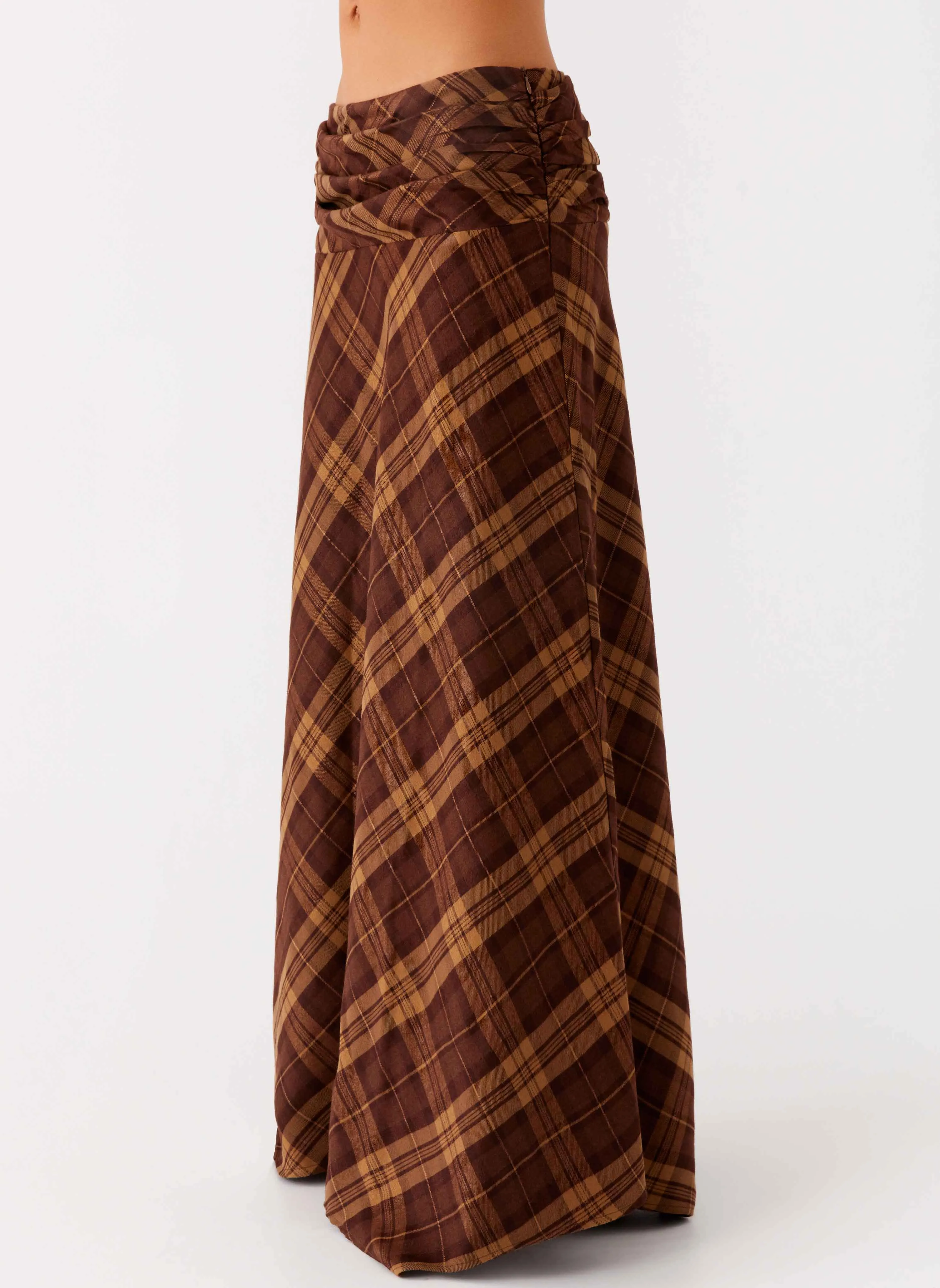 Outdoor Use Flex Wear Design Karolina Maxi Skirt - Plaid