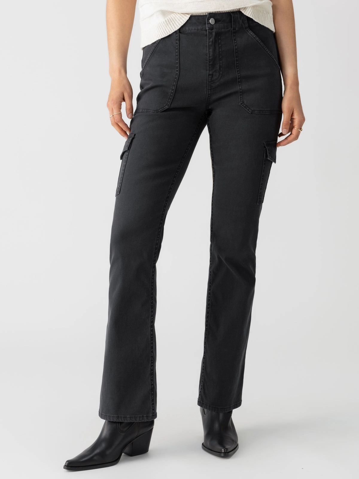 Sculpted Hayden Bootcut Standard Rise Pant Black Wrinkle Free Fabric