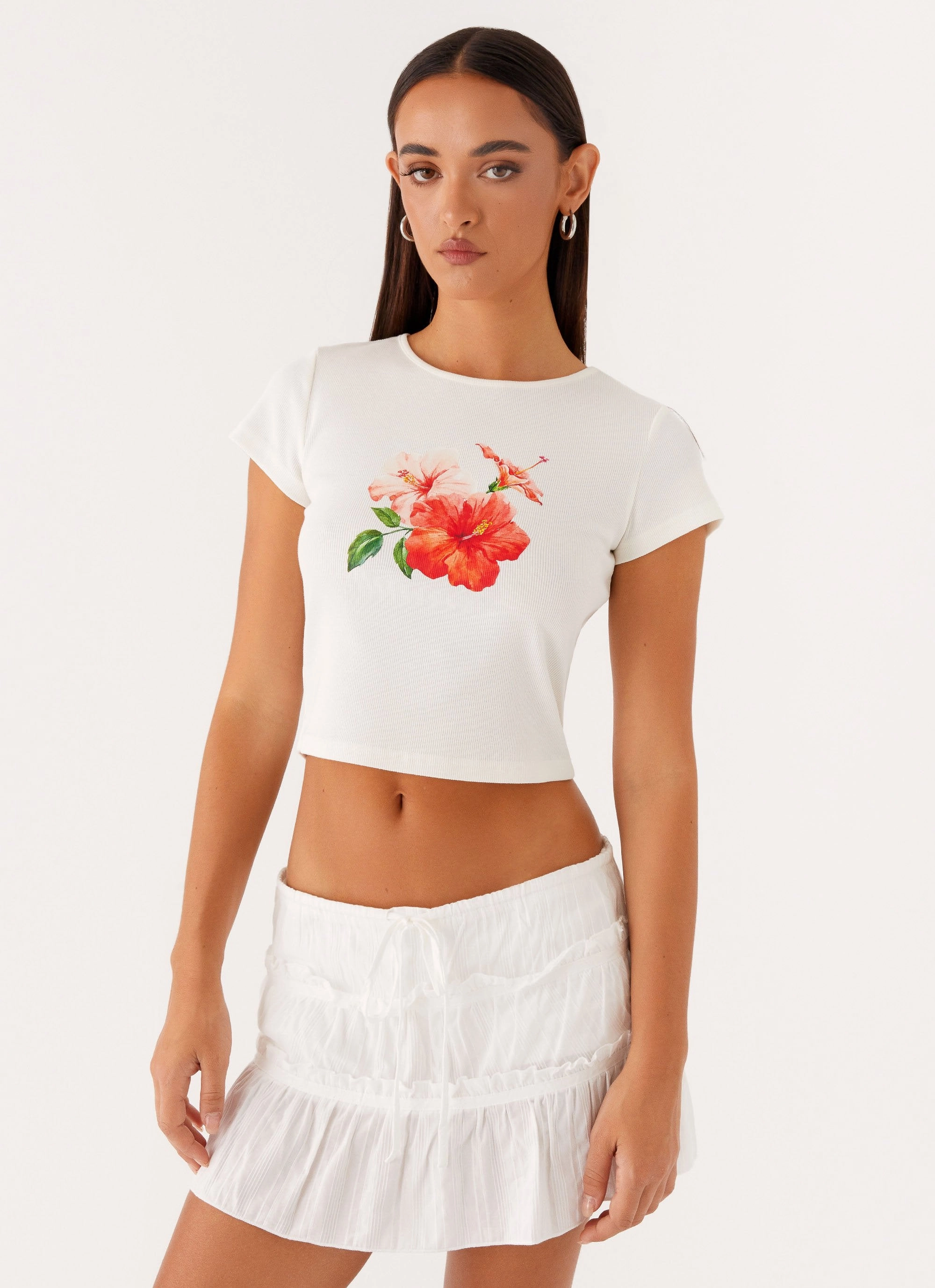 Nicolette Ruched Skort - White Seasonless wear