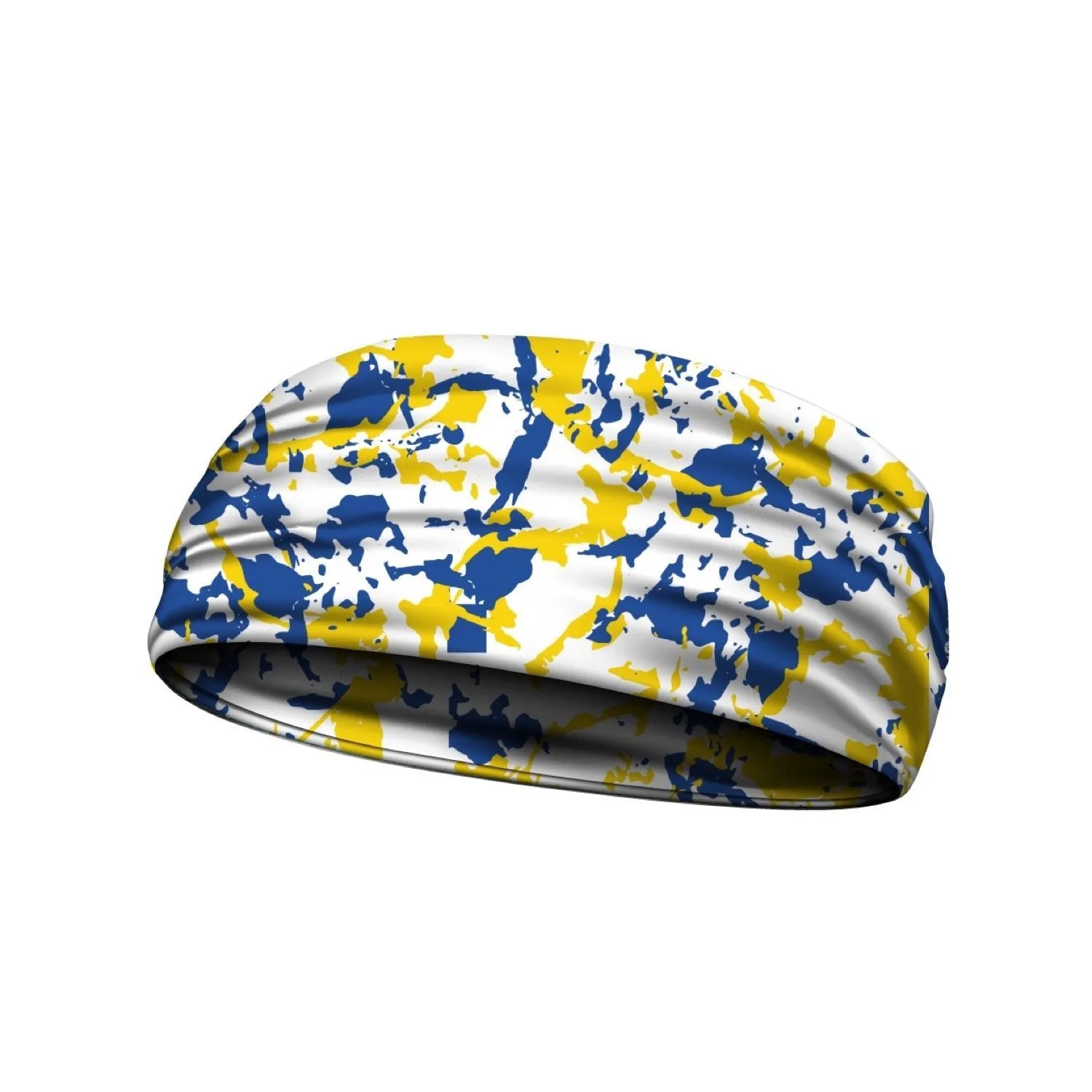Flaked Camo Blue and Yellow