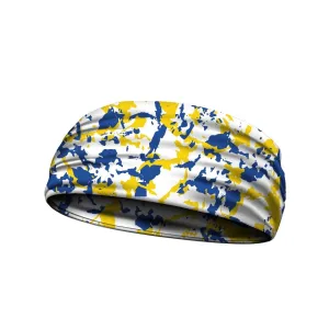 Flaked Camo Blue and Yellow