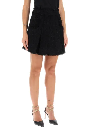 flared tweed mini skirt