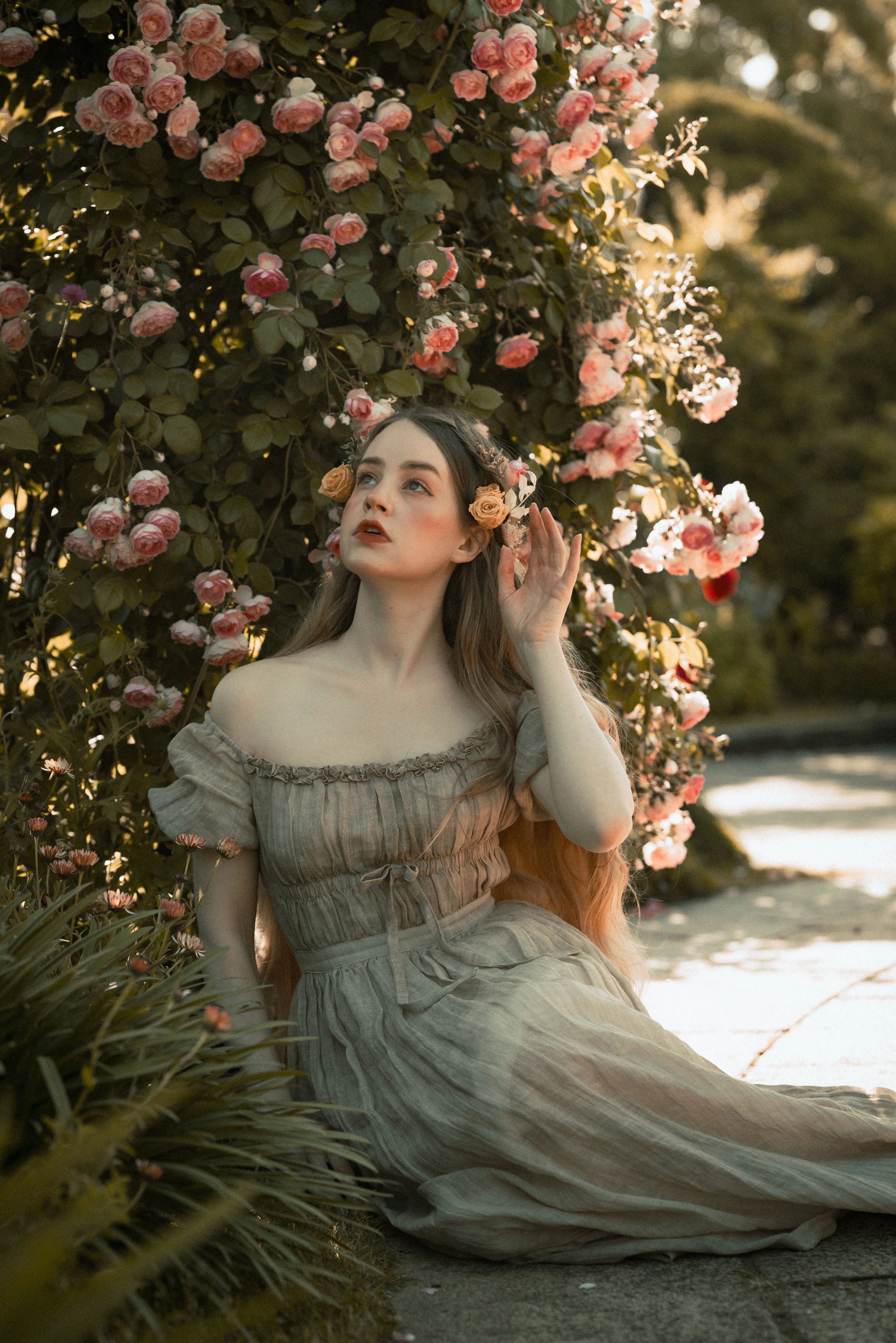 Seamless Shoulder Construction Osmanthus 01 | maxi linen dress