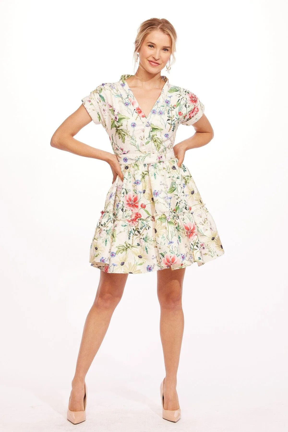 Ulani Dress - Pink Magnolia Simple Bow Edge Detail