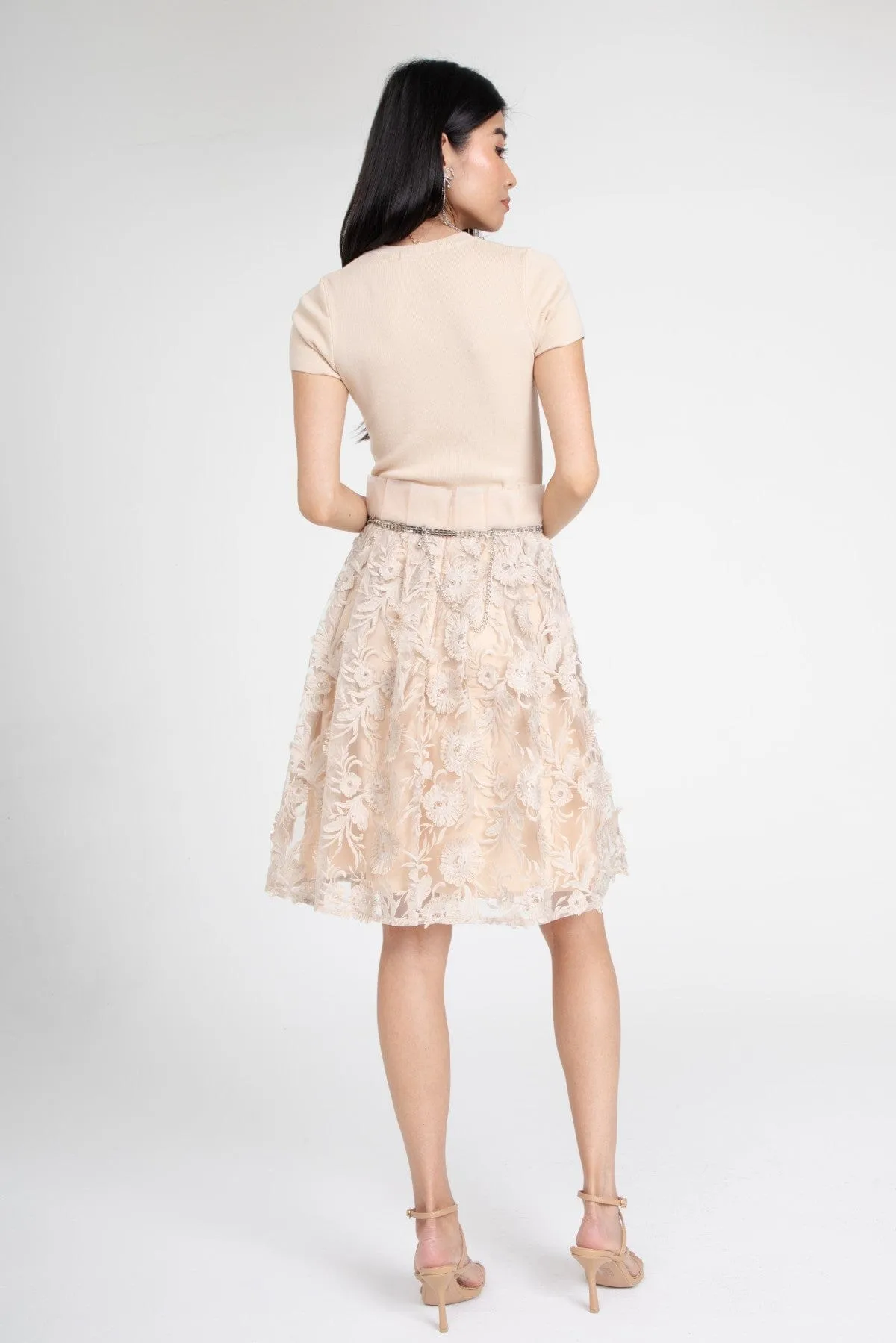 Dorothy Dress with Jeweled Neckline - Bloomsfield Back Detail Comfortable texture