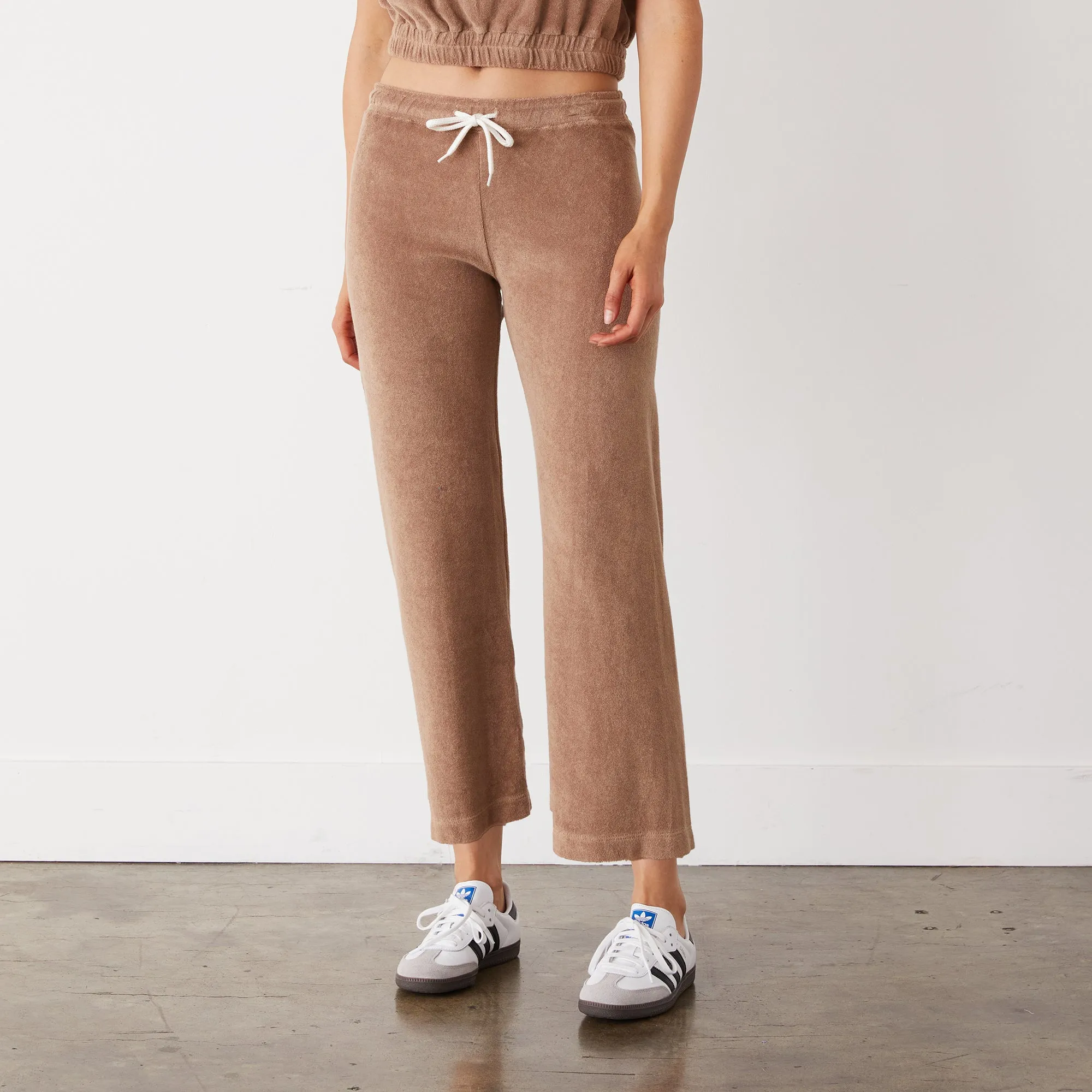 Day Adventure Outfit Staple Terry Cloth Crop Pant