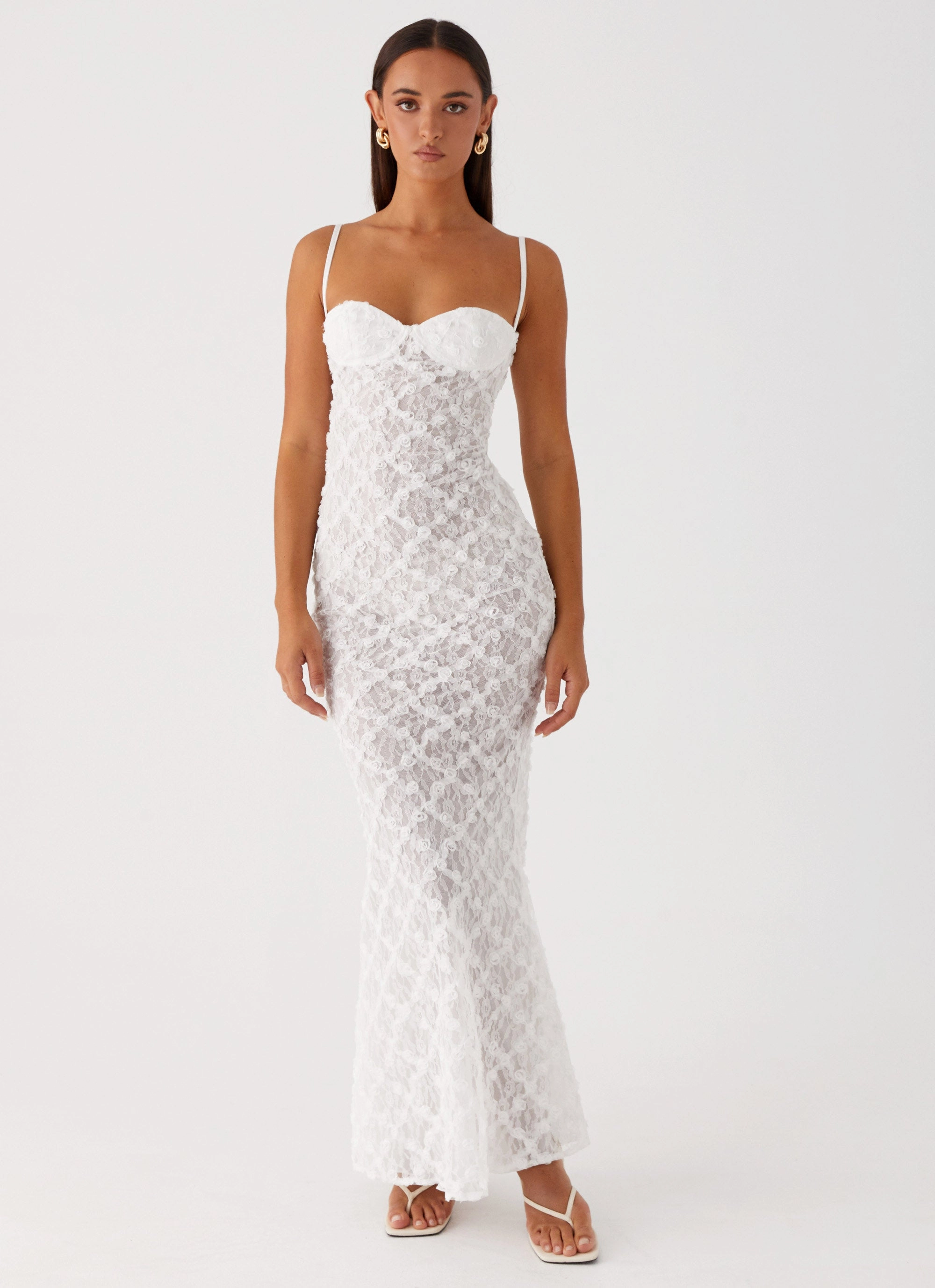 Fine Details Calm Beauty That Girl Maxi Dress - White