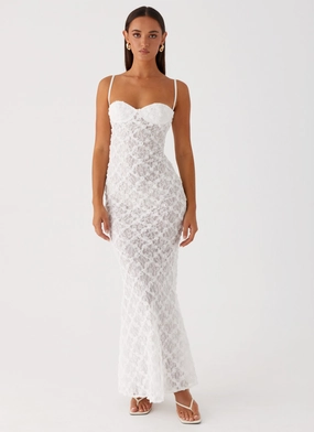 Fine Details Calm Beauty That Girl Maxi Dress - White