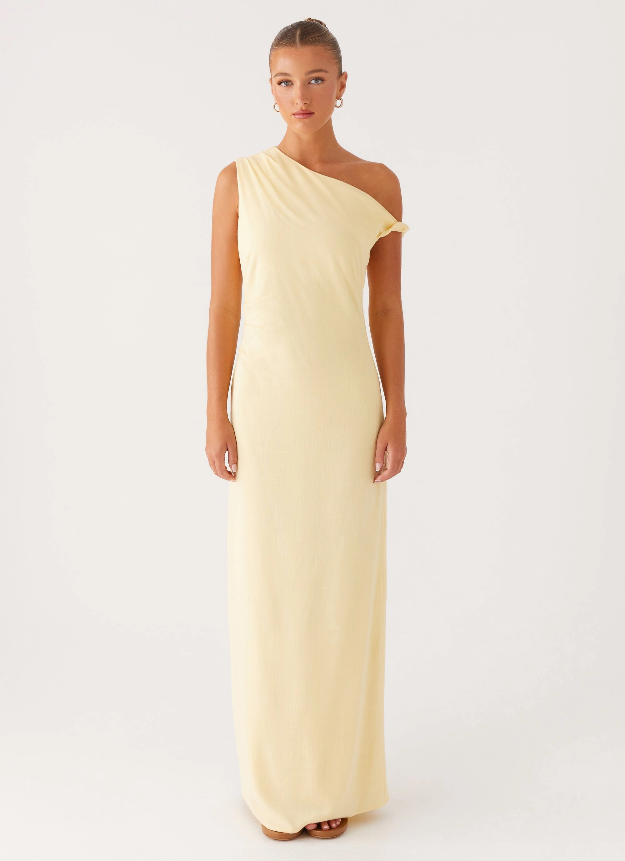 Mckenna Maxi Dress - Yellow sophisticated appearance Calm Beauty