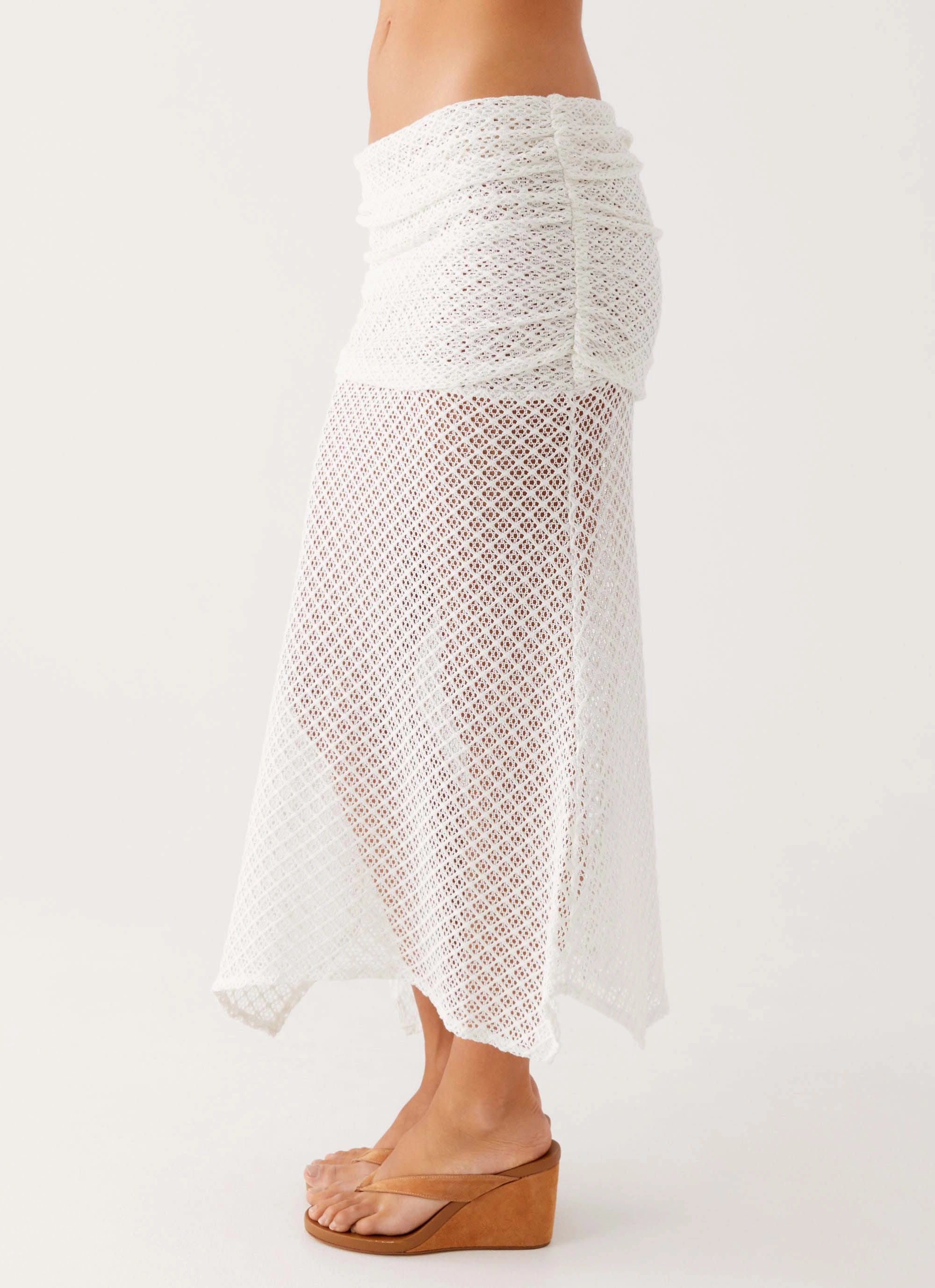Rest Easy Light Coverage Genesis Midi Skirt - White