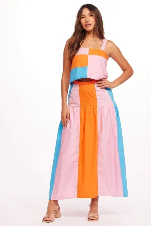 Flexible Band Salka Skirt - Teal Melody Fashion Details Everyday Favorite Salka Skirt - Teal Melody