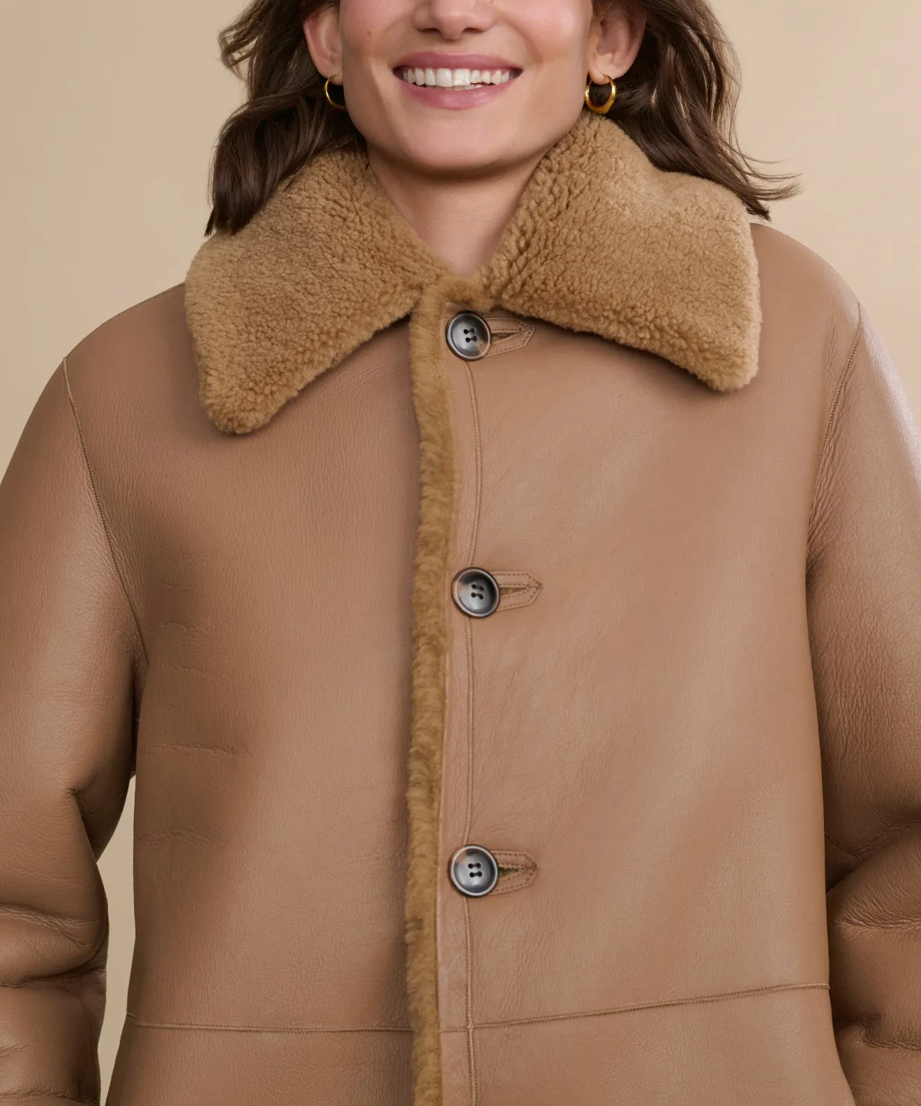 BreathableBack MultiPocket Shearling Aurora Coat