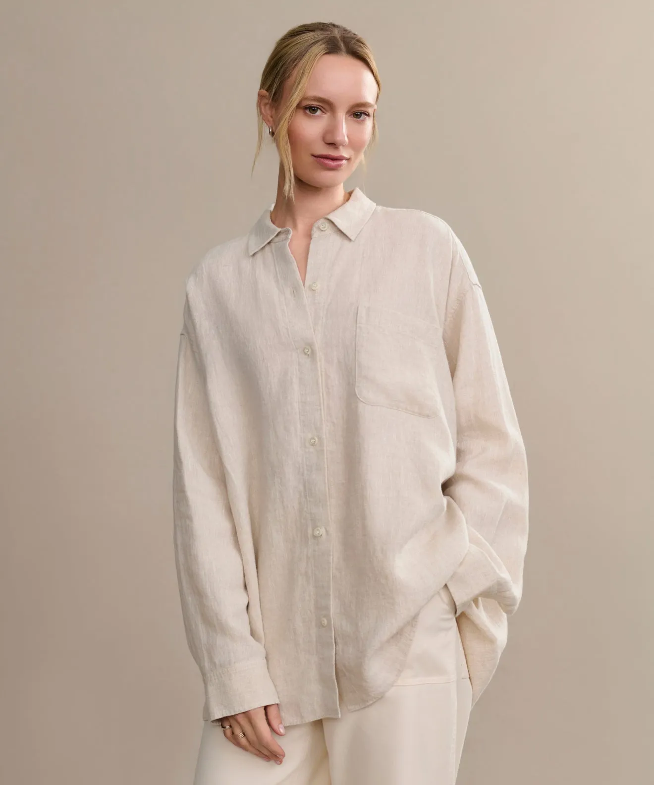 Linen Colby Shirt Biodegradable material