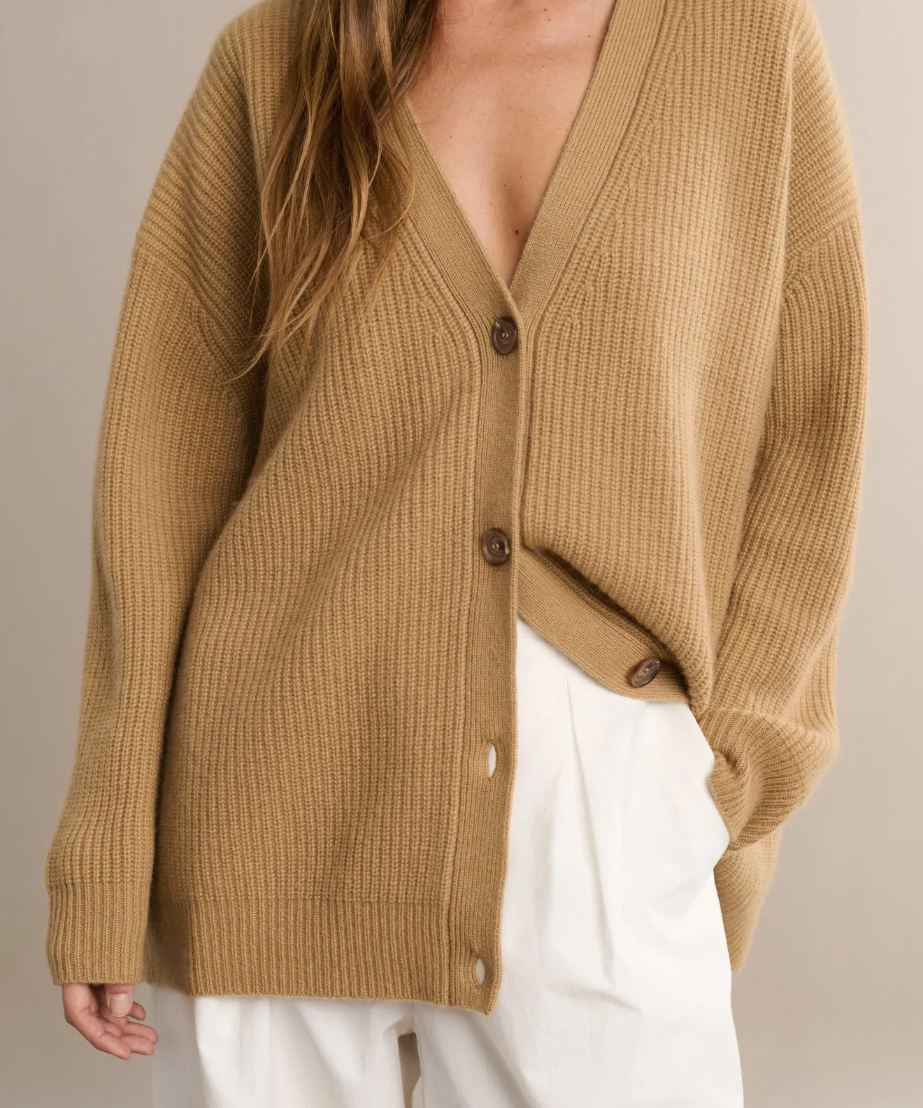 Cashmere Cocoon Cardigan OdorResistant Fabric