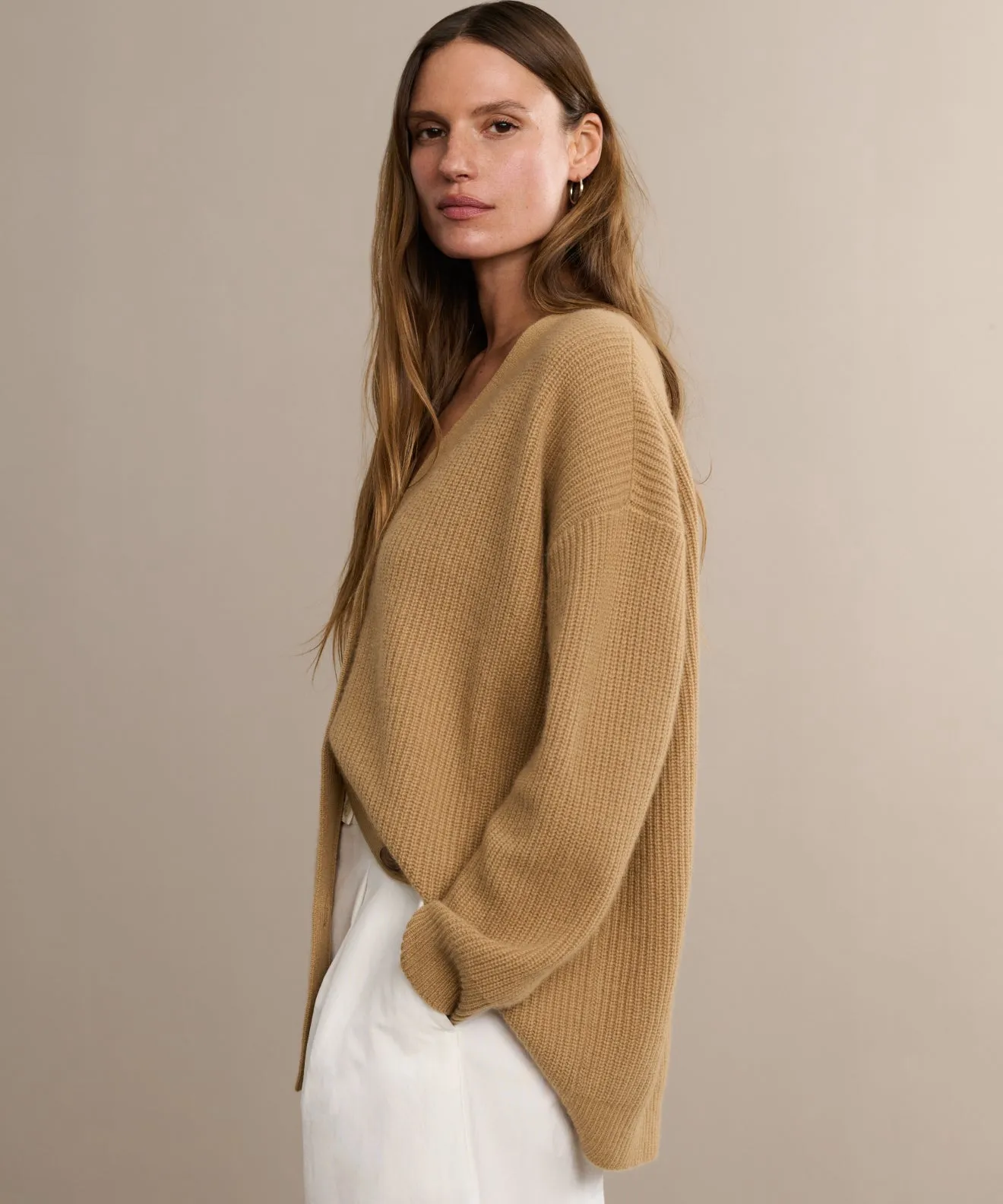 Cashmere Cocoon Cardigan BondedShoulder NonToxicCoating