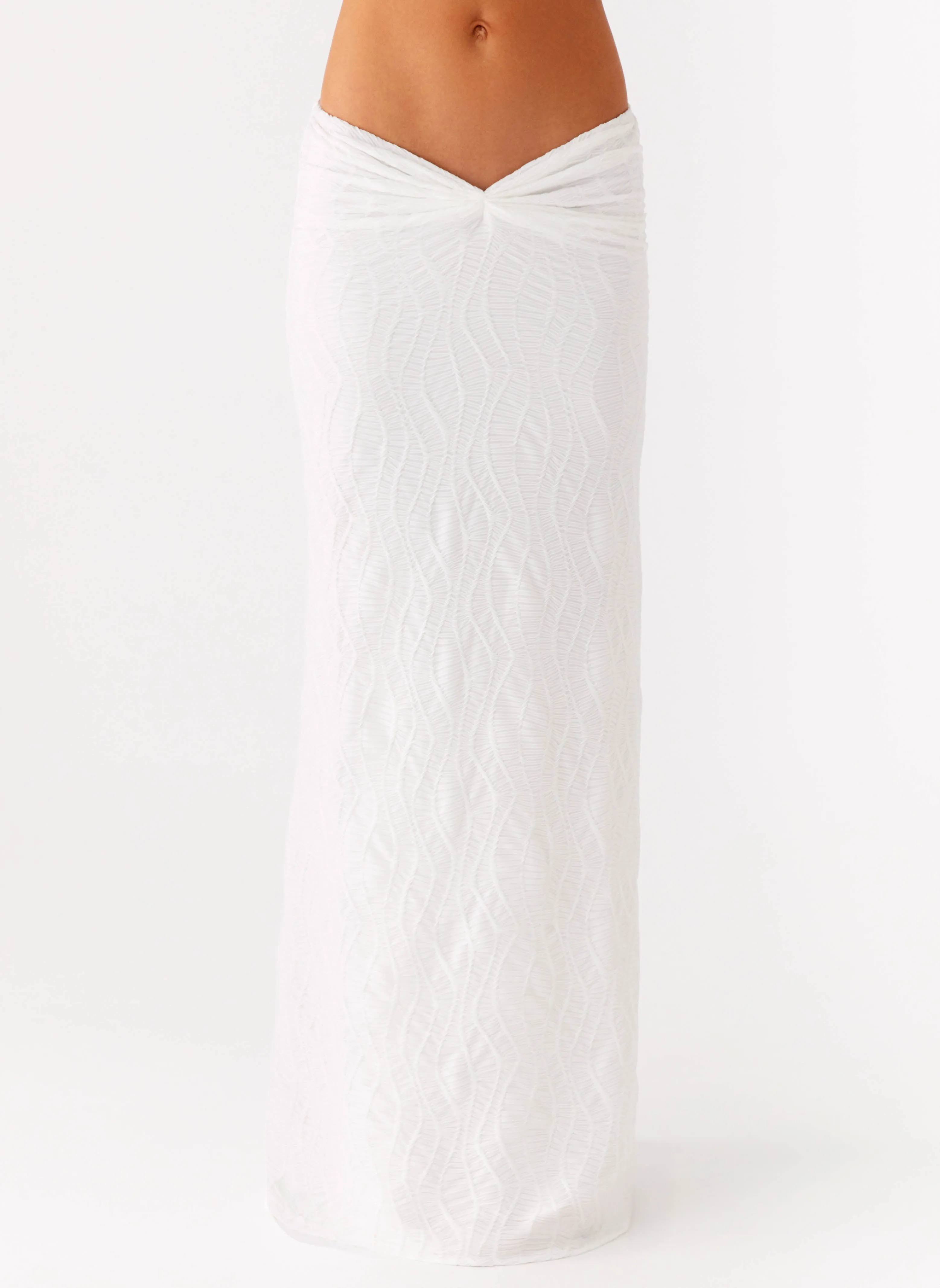Briene Maxi Skirt - White snag resistant