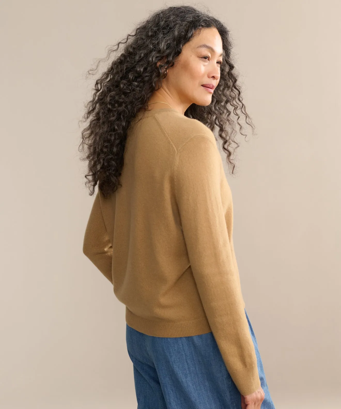 Minimalist Styling DurableDoubleLayeredHem Flynn Cashmere Sweater