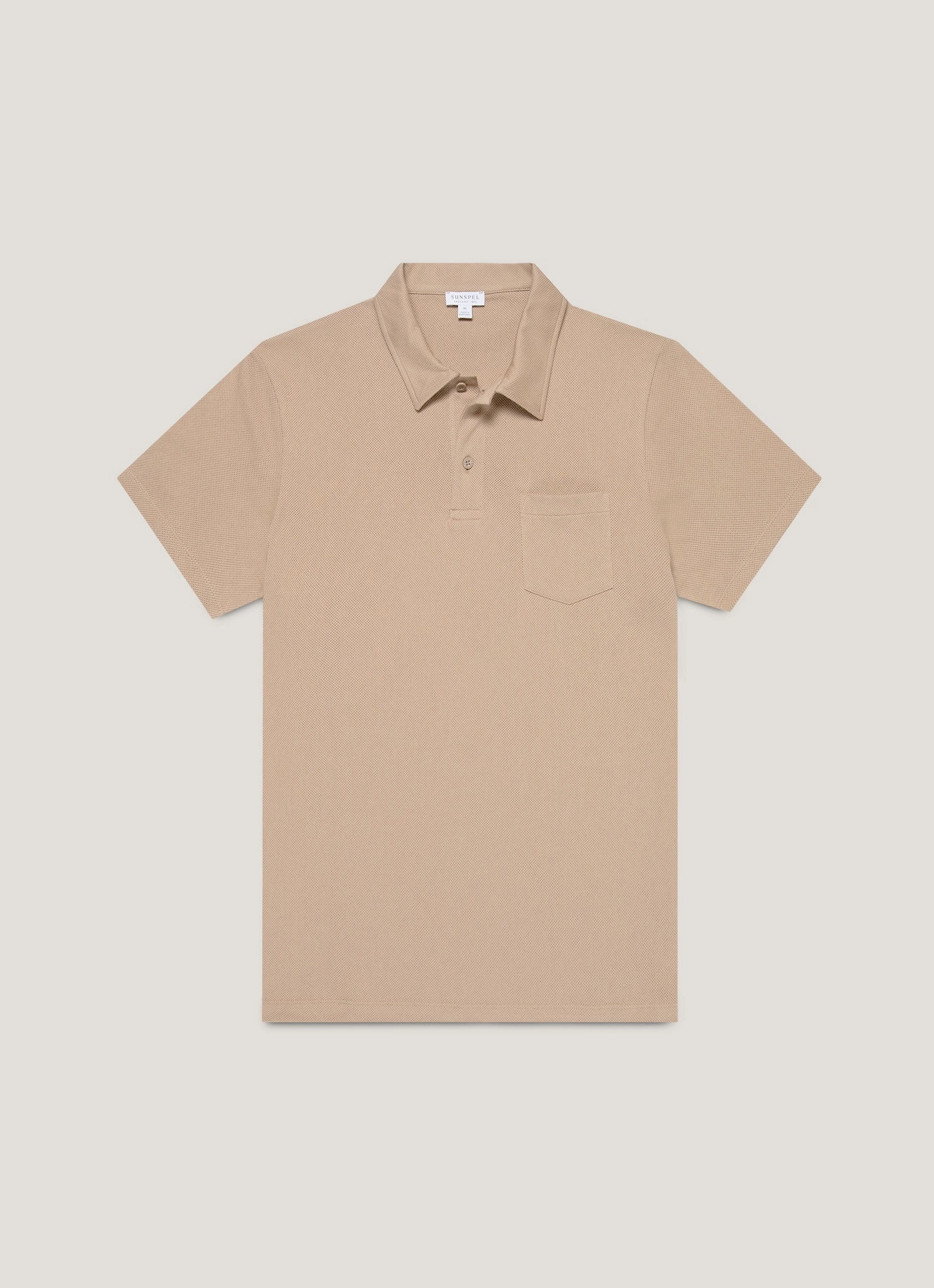 Men's Riviera Polo Shirt in Mink Simple Style Everyday Basic
