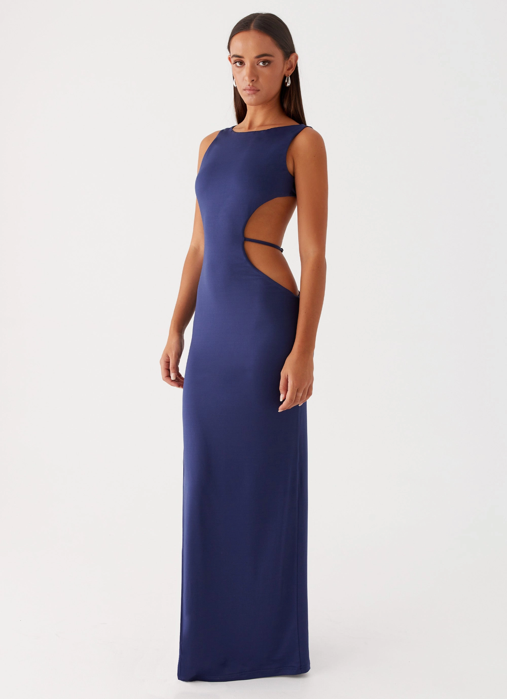 Light Layers Sleek Volume Sutton Maxi Dress - Navy