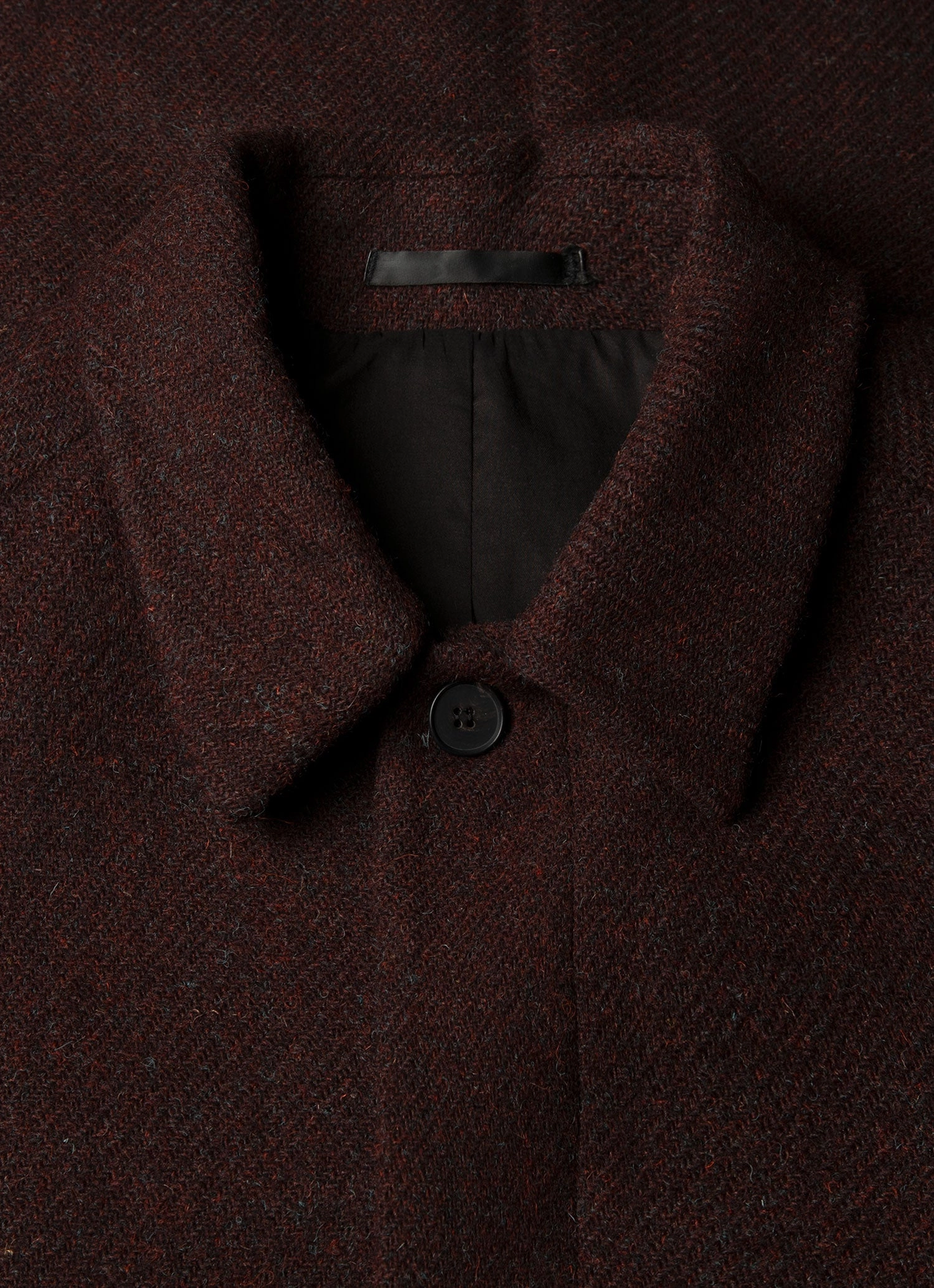 Reinforced Seams Men's Harris Tweed Car Coat in Truffle