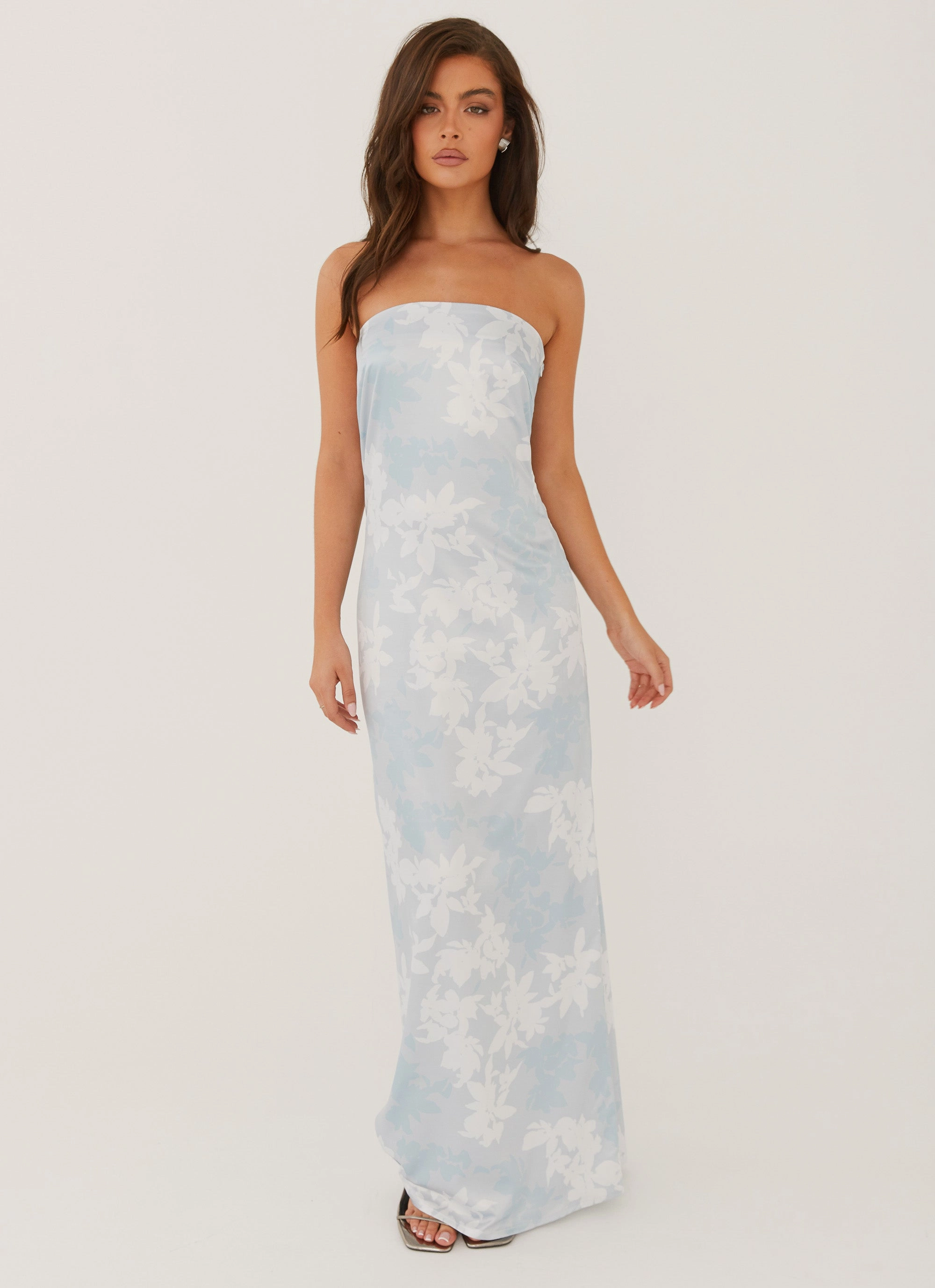 Weekend Feel Love Me More Maxi Dress - Blue Blossom