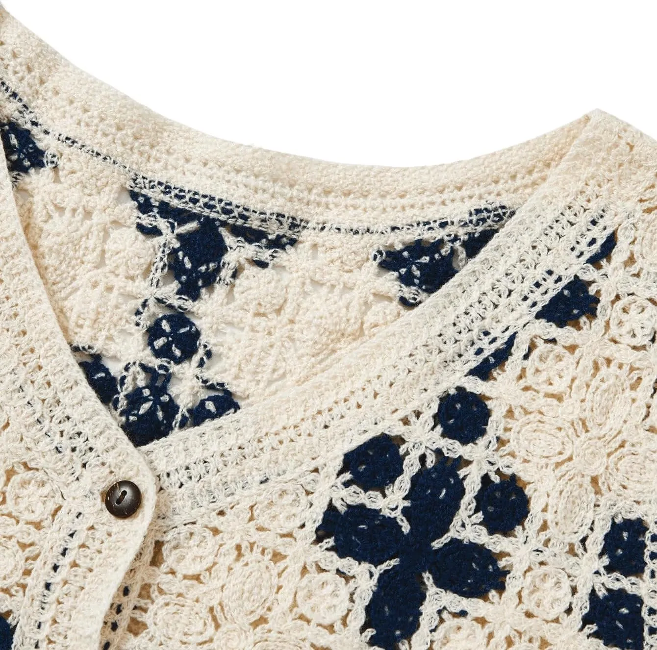 Floerns Women's Argyle V Neck Button Front Cardigan Sleeveless Knit Sweater Vest