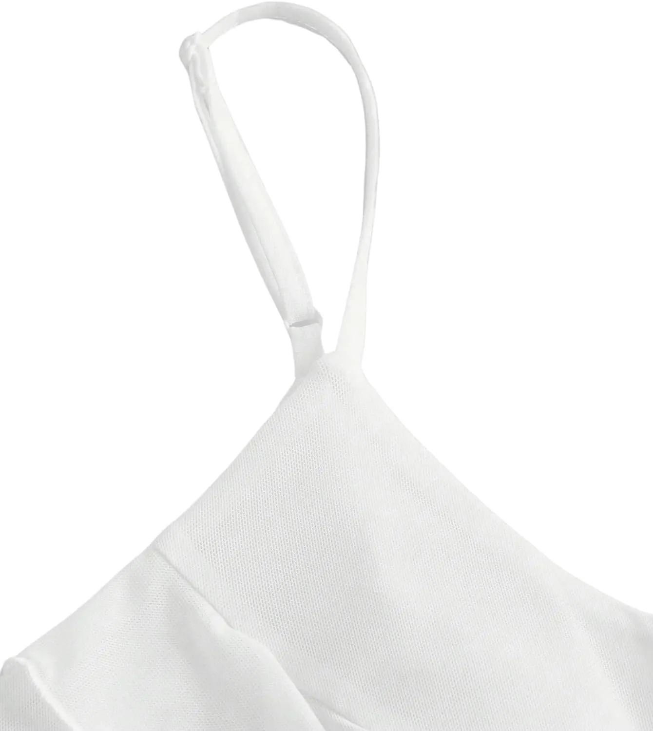 Floerns Women's Ruffle Trim Cami Dress Sweetheart Neck Asymmetrical Hem Dresses