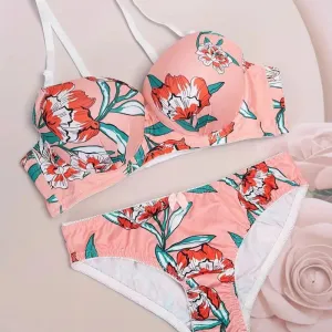 Floral Bra & Panty Set
