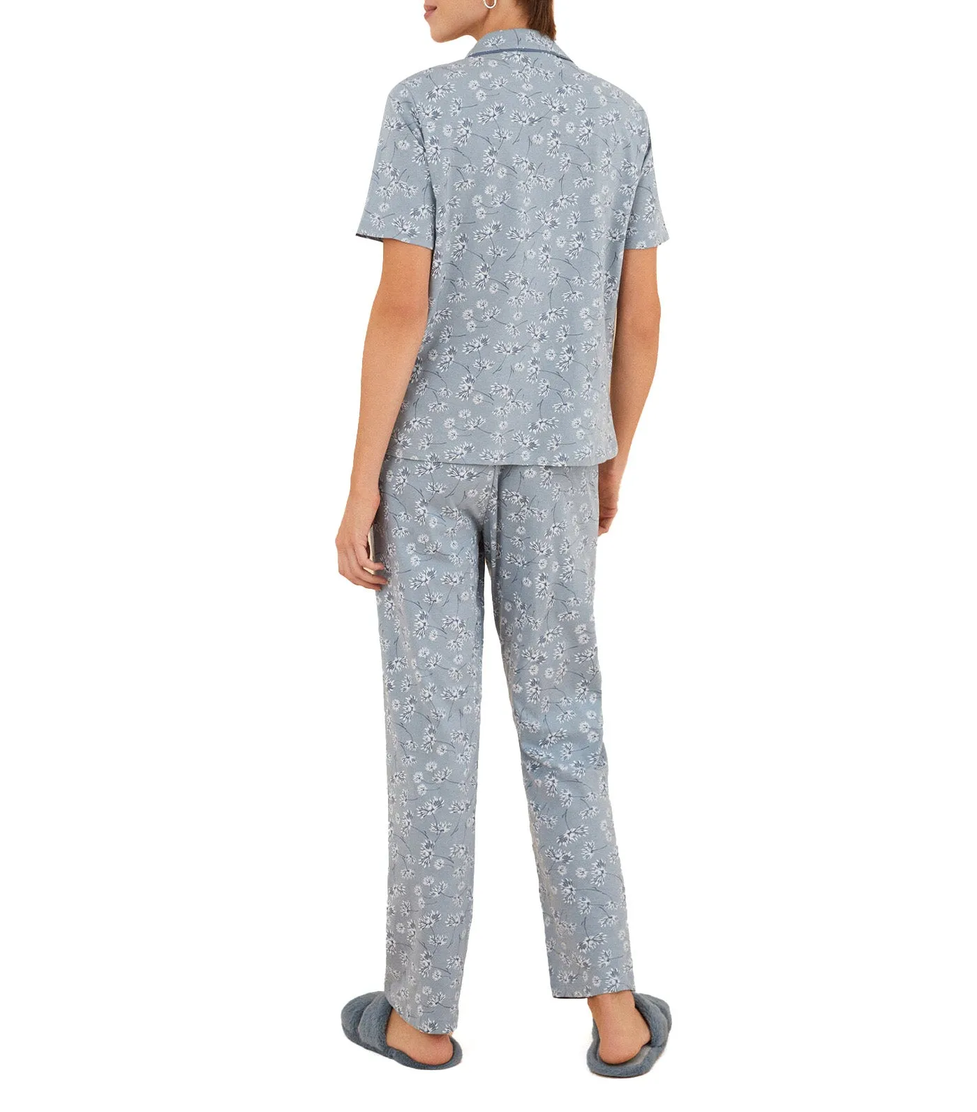 Floral Classic Pajamas Blue