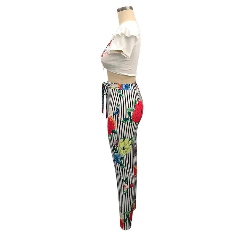 FLORAL LOVE PANTS SET