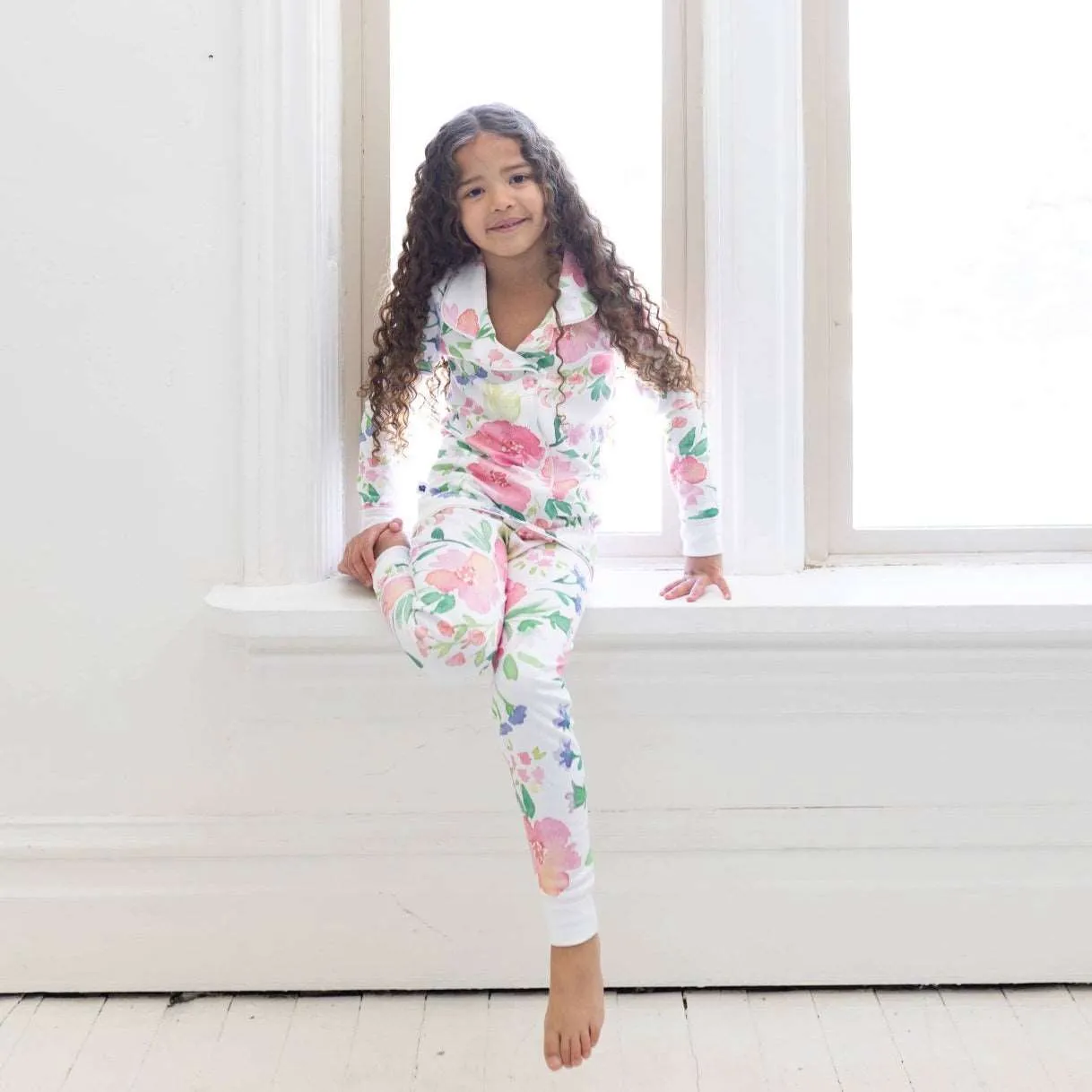 Floral Pima Cotton Pajamas Set