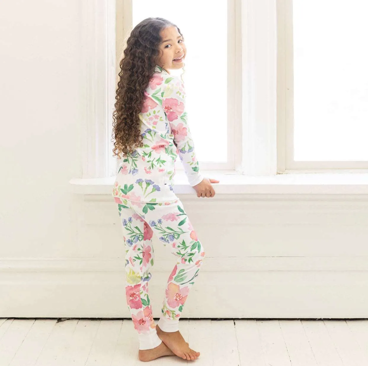 Floral Pima Cotton Pajamas Set