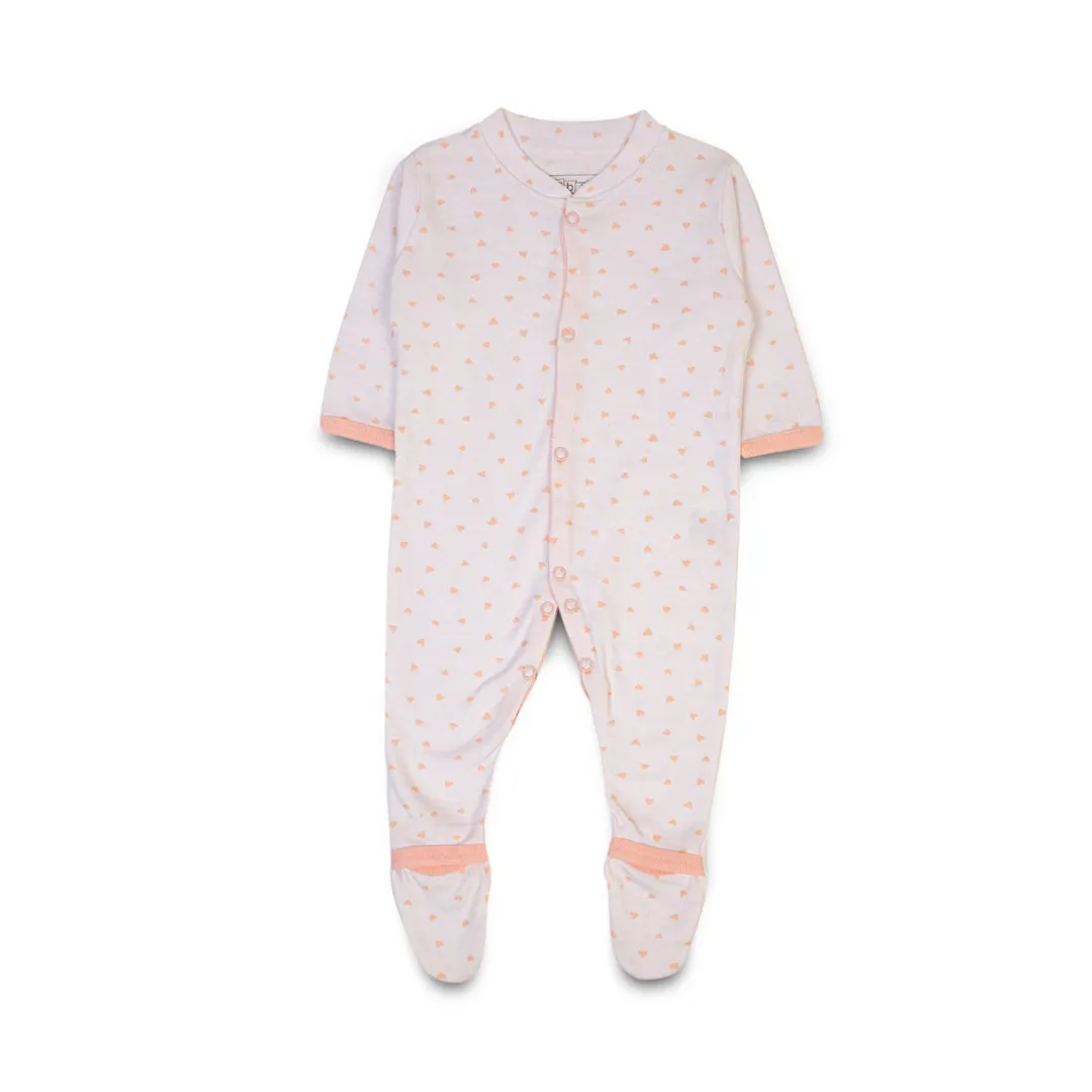 Floral Print Baby Pajamas - Pack of 3