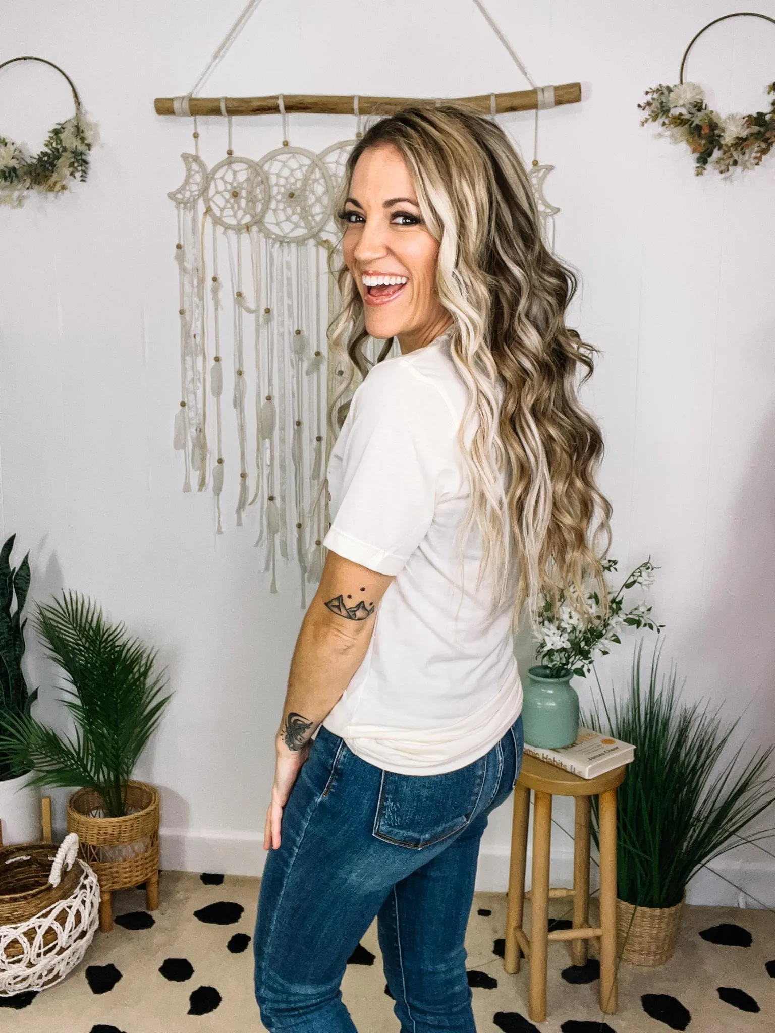 Floral Santa Graphic Tee