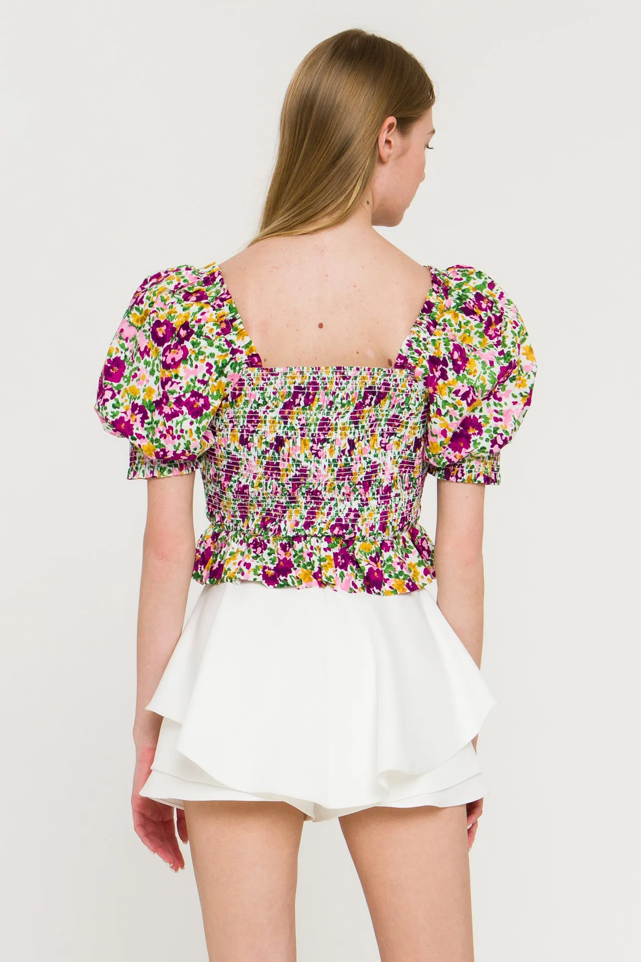 Floral Smocked Top