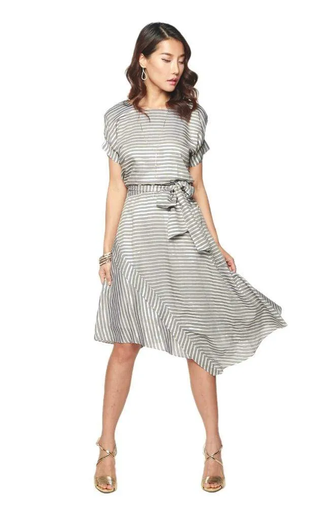 Sculpted Fit Asby Dress - Gibson Stripe