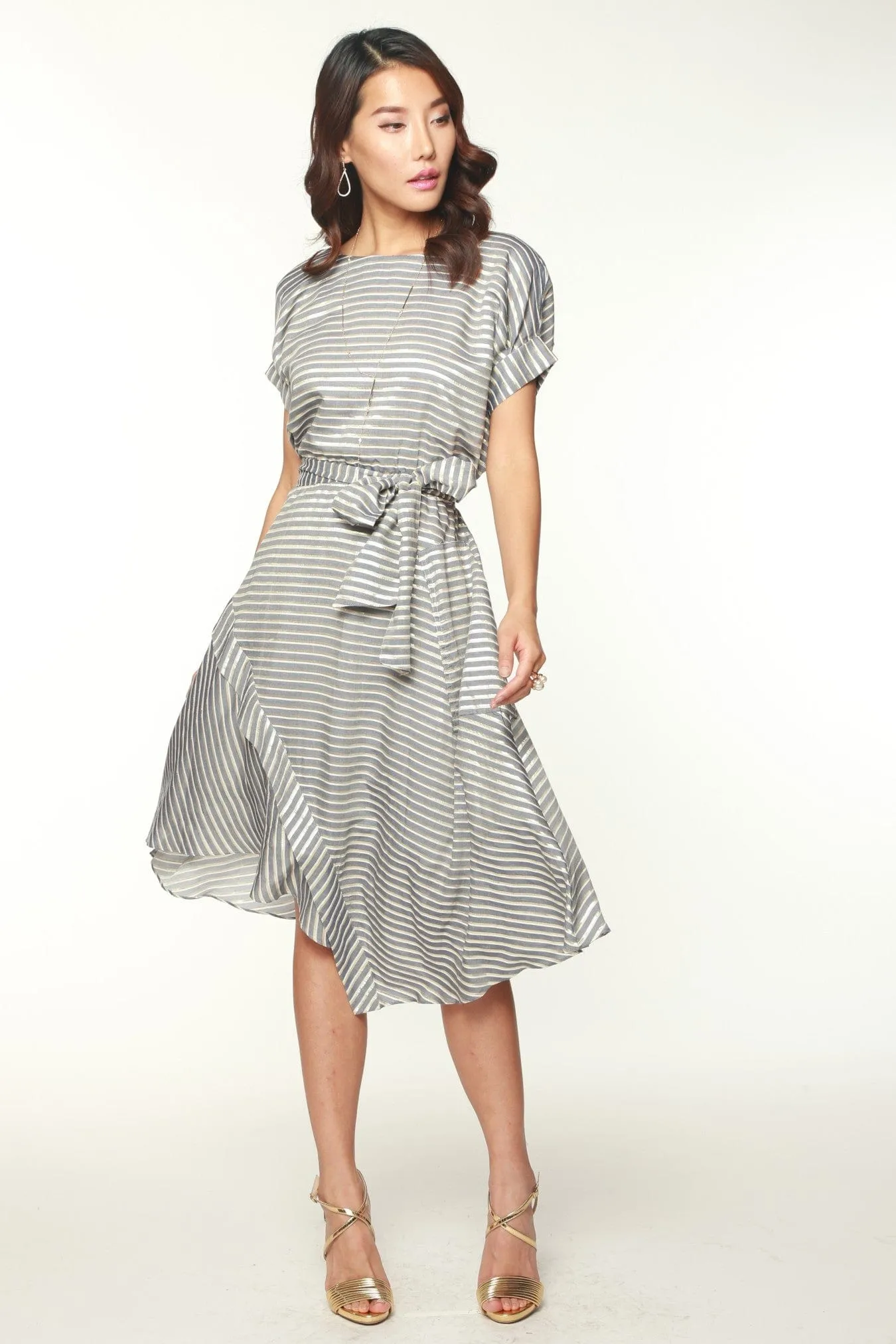 Asby Dress - Gibson Stripe Inner lining Easy Match