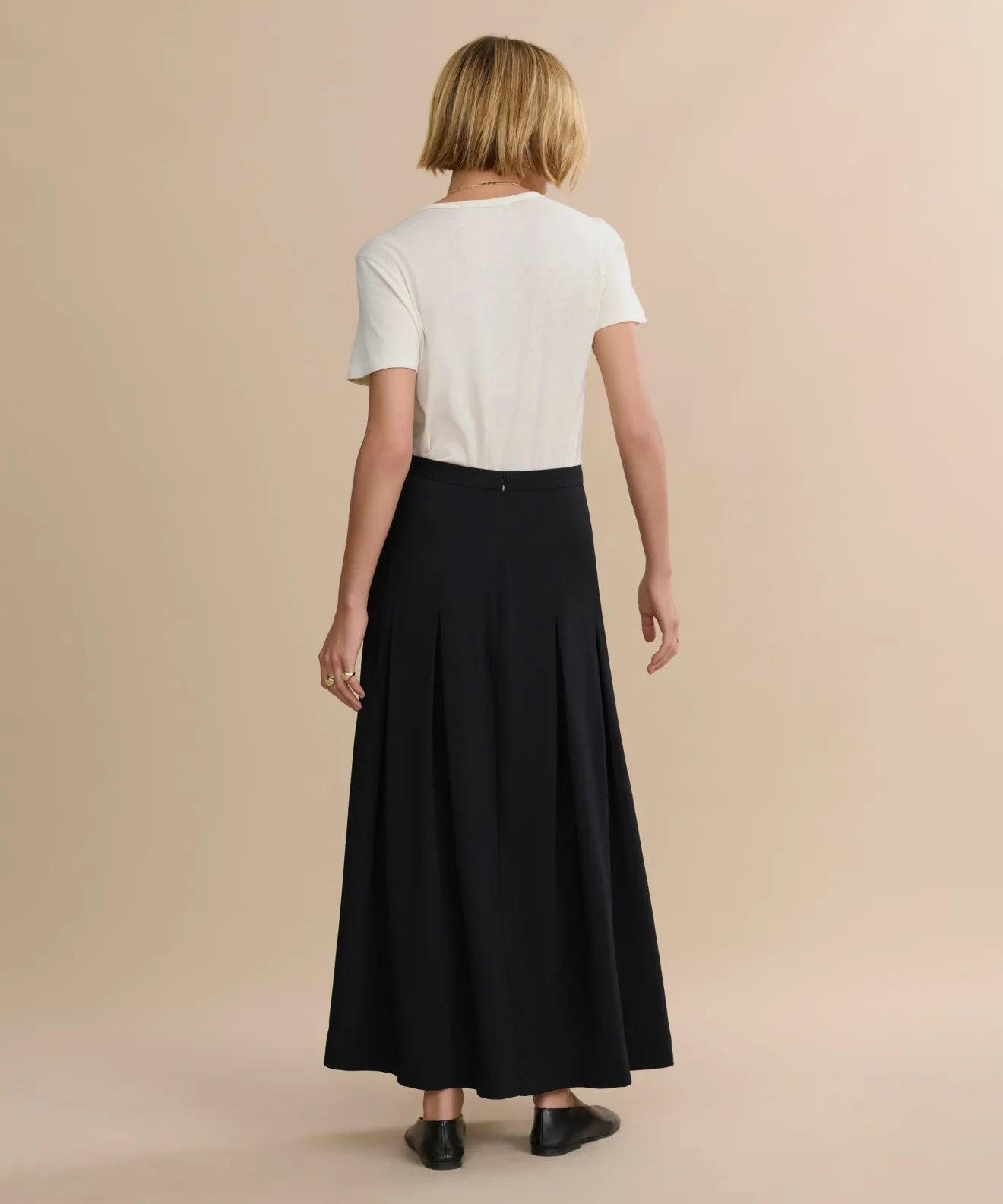 AdjustableNeckline Contrast Stitch Detailing Florence Skirt