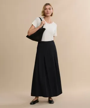 Florence Skirt Slub Textured Material ClassicCrewNeck MultiFunctionalPockets Florence Skirt