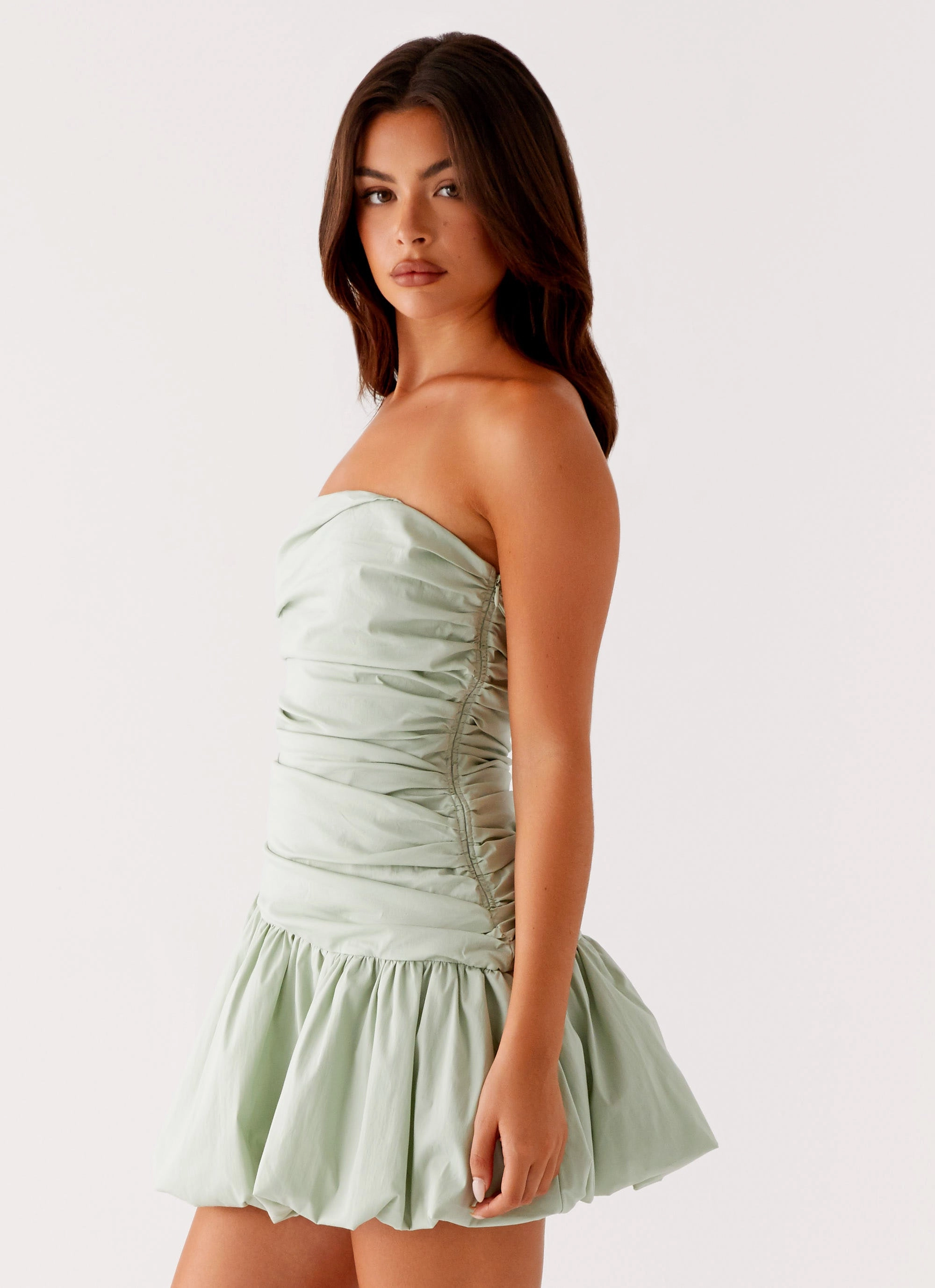 Floria Bubble Mini Dress - Sage Classic Vibe Smooth Layering