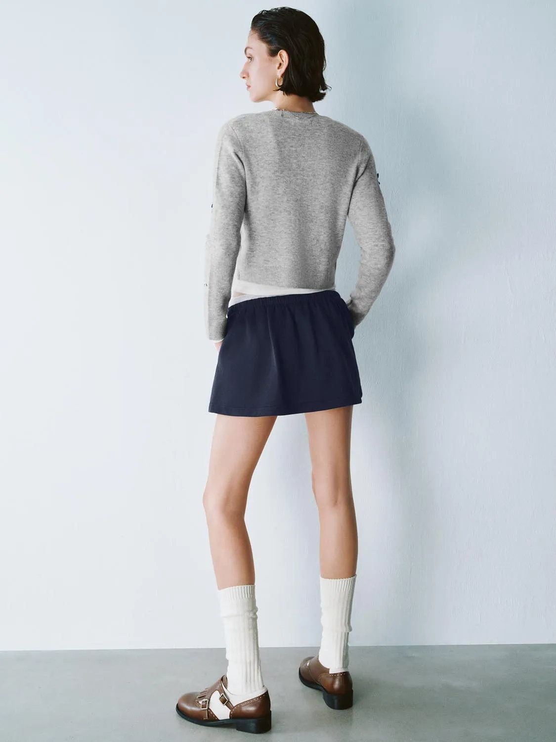 Flower Decor Knitted Cardigans